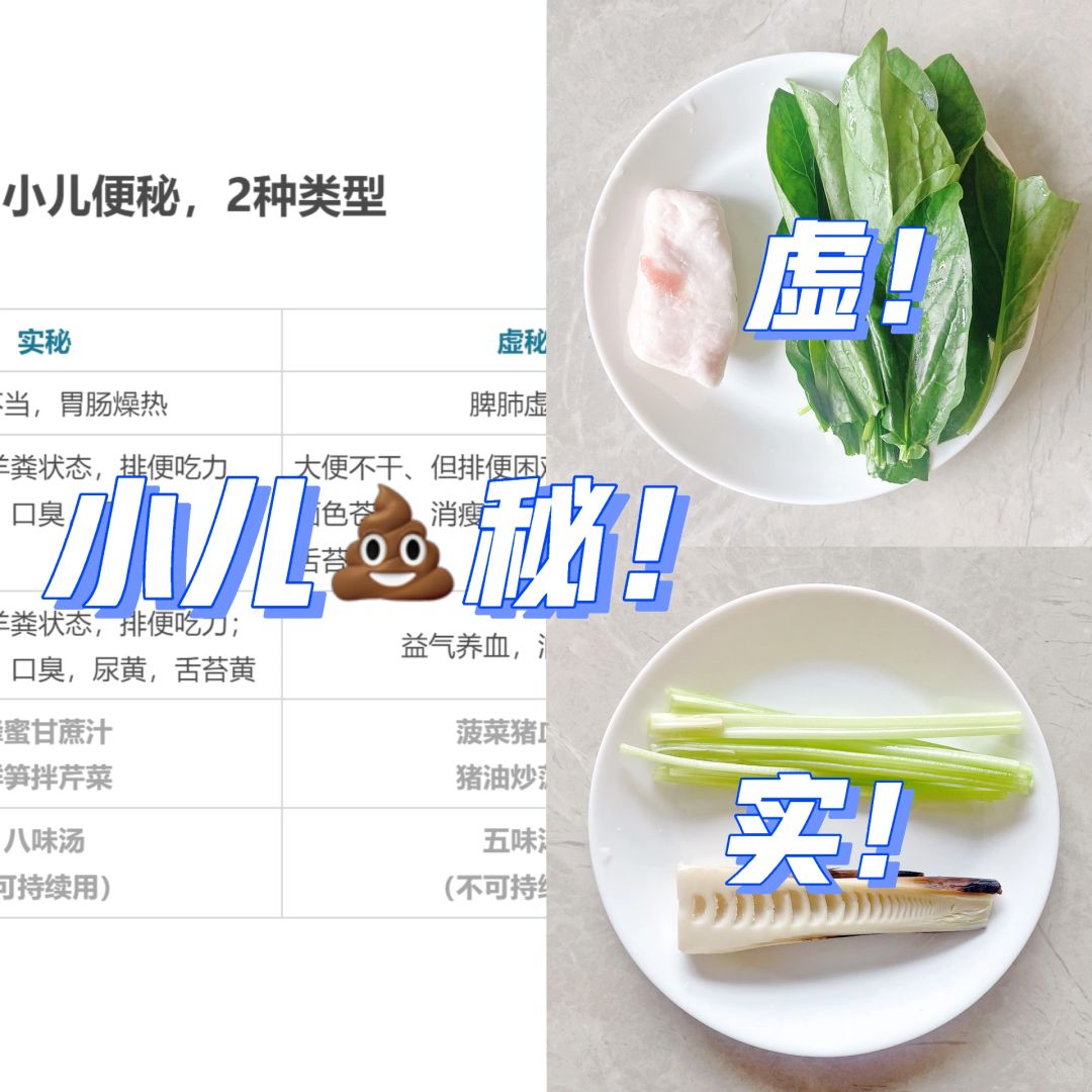 小儿催💩厨房方·4菜2汤【分虚实·家庭版】