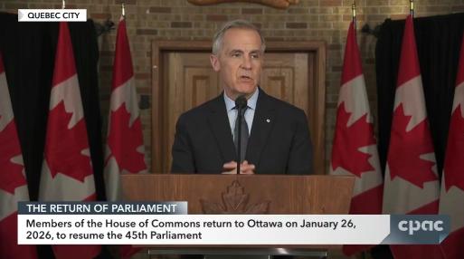 加拿大总理卡尼今天（北京时间1月23日）在魁北克喊话特朗普：“加拿大和美国在经济