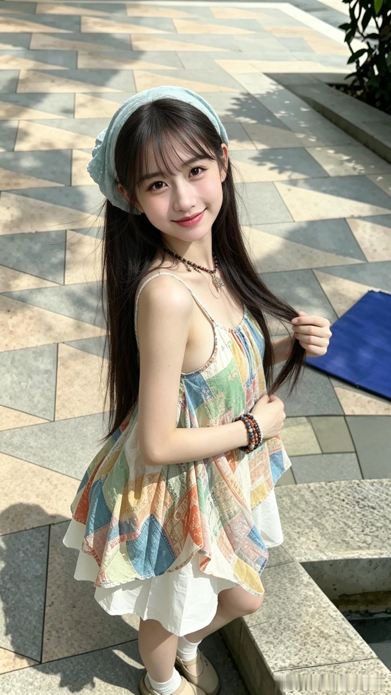 青丝如瀑，笑靥如花。今天穿我漂亮的连衣裙哦……什么样的女人最令人着迷