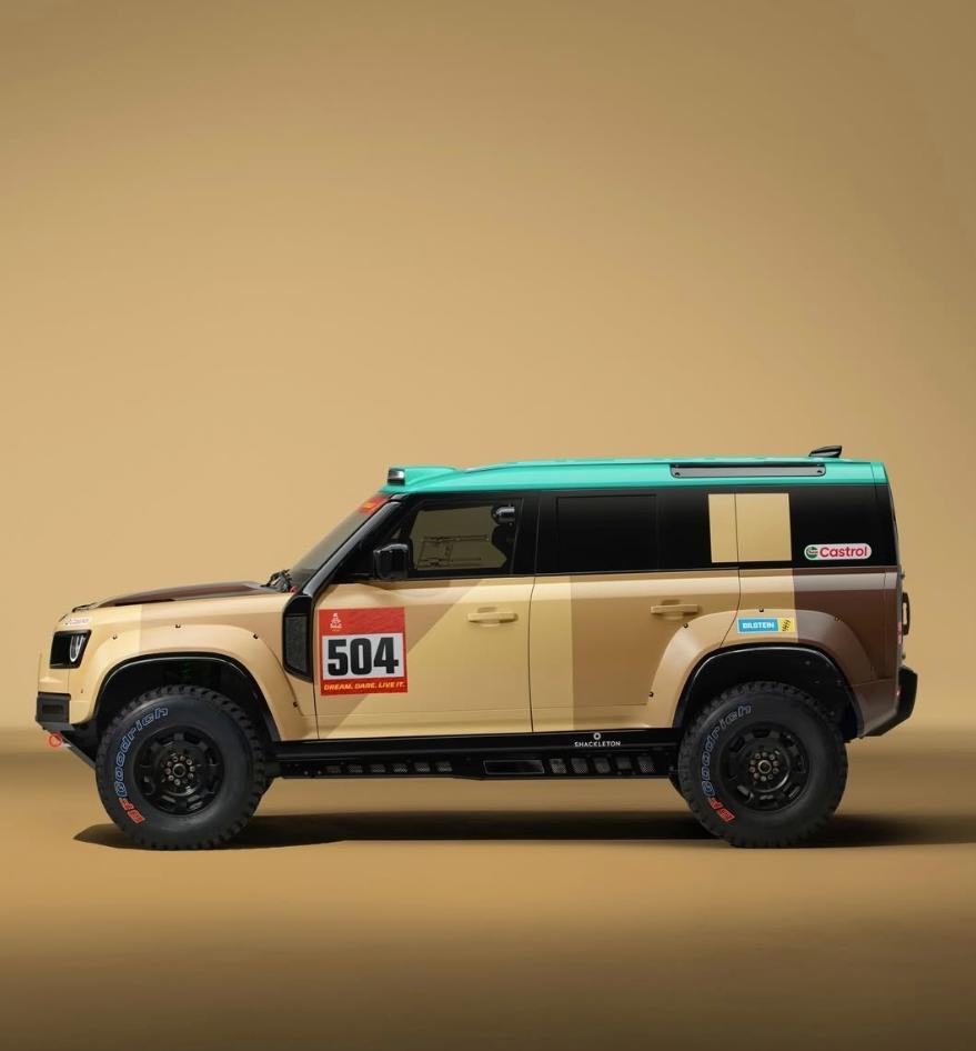 喜欢俏皮版的路虎卫士吗，看看这台刚刚发布的Dakar D7X-R赛车，全车竞技涂