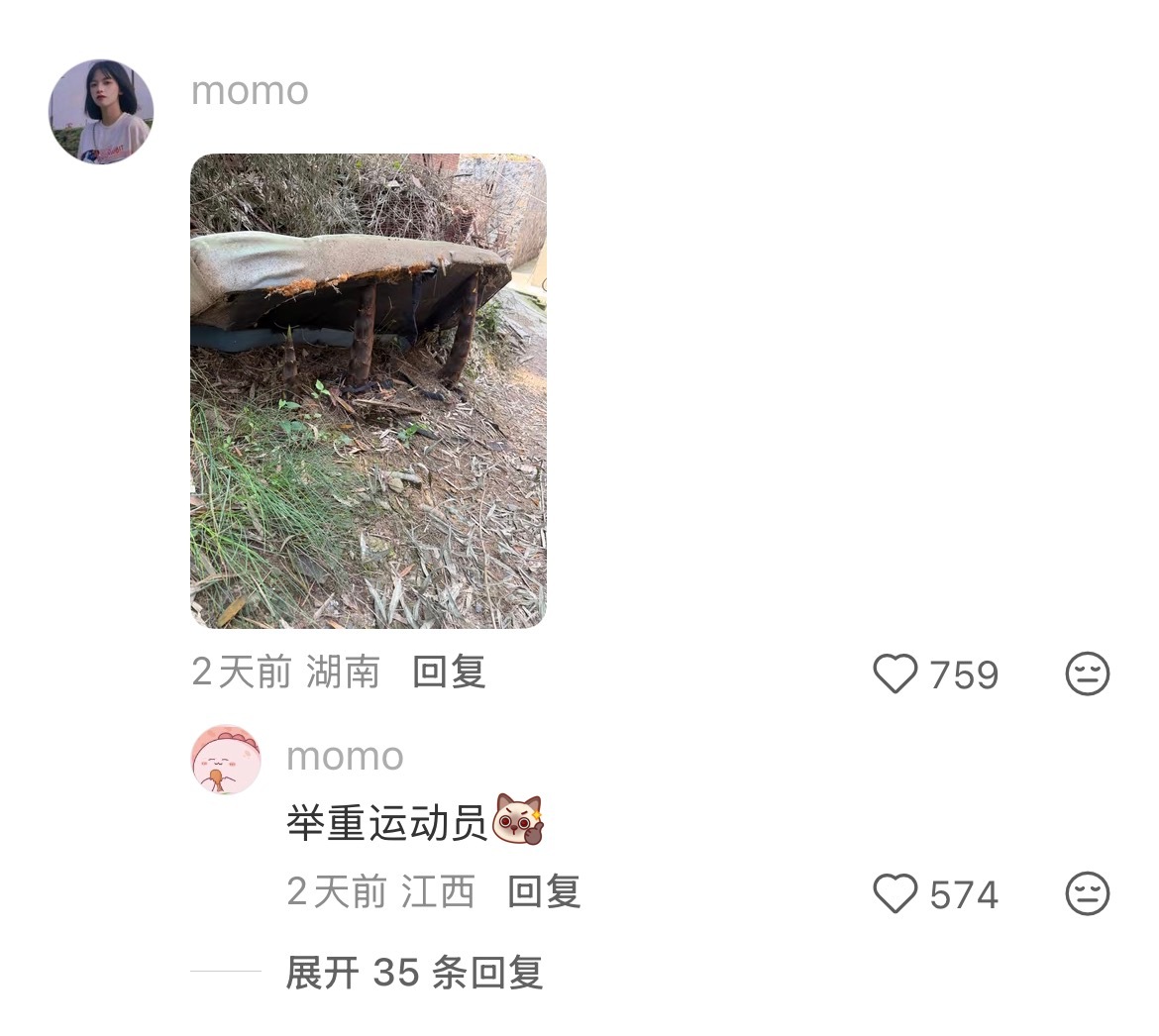 春笋的力量可以把椅子抵开 