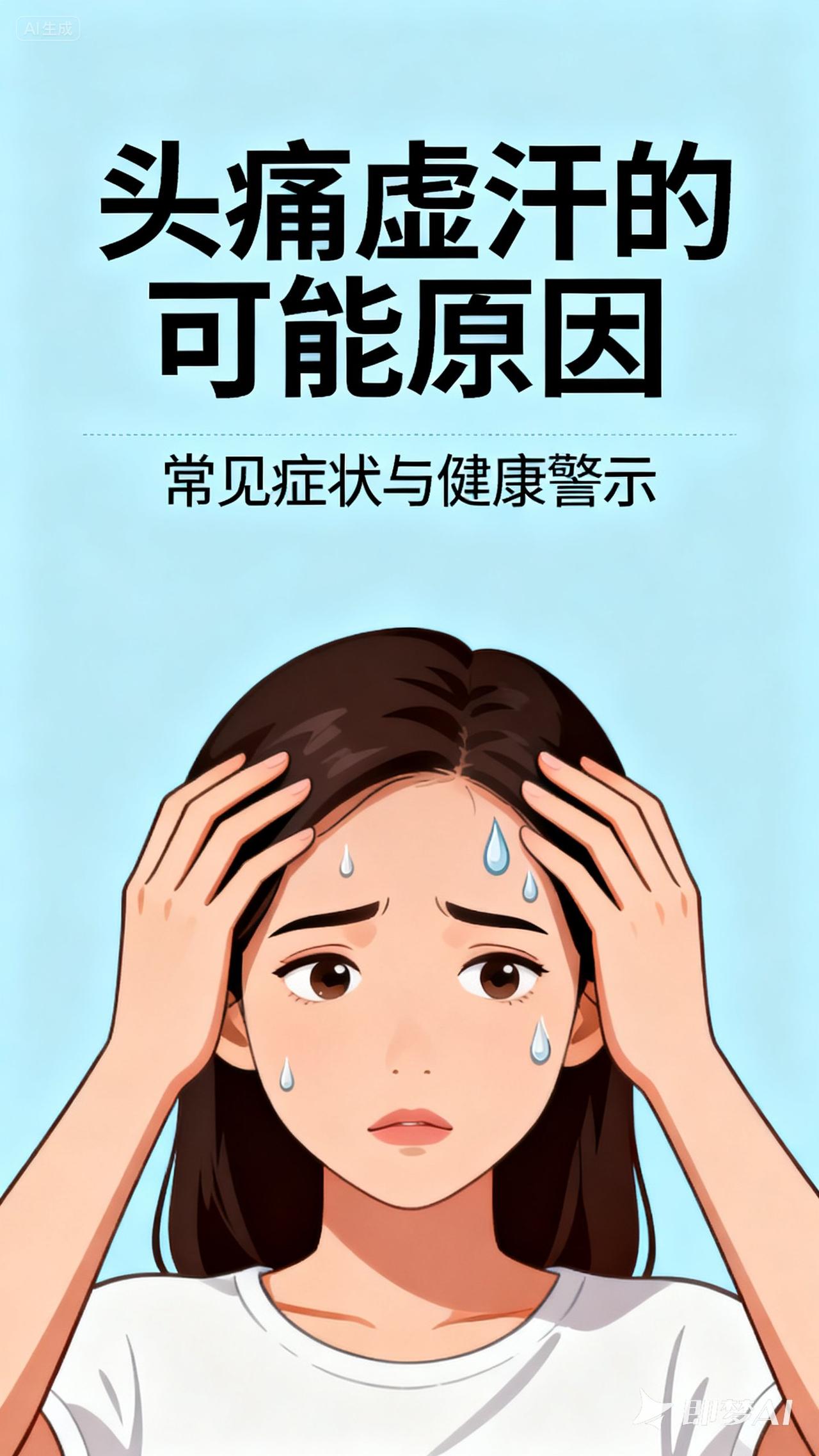 脑袋疼、冒虚汗
眼神飘忽，困乏。
不要小觑这些症状。
早上起来精神抖擞，
可能是