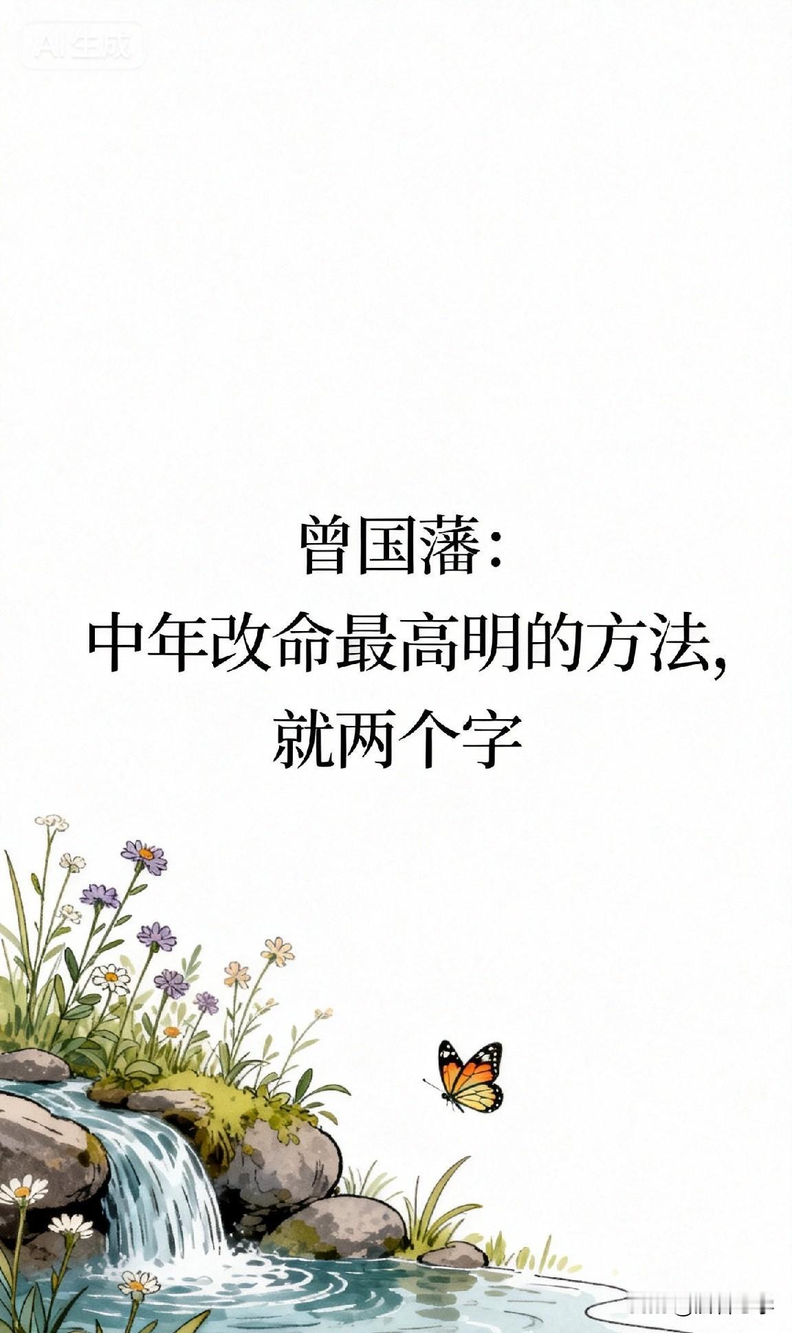 曾国藩：中年改命最高明的方法，就两个字

人到中年，最怕什么？怕一事无成，怕上有