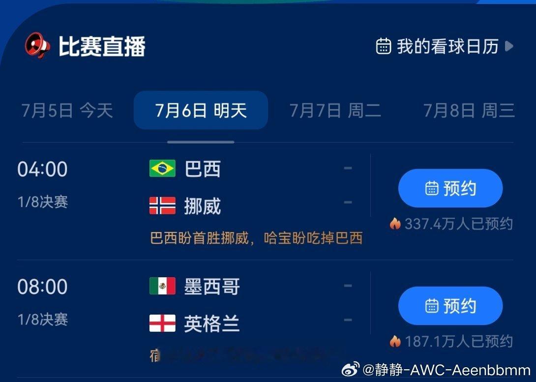 大家更看好谁晋级？凌晨四点巴西VS挪威这场大战值得爬起来看直播！巴西vs挪威