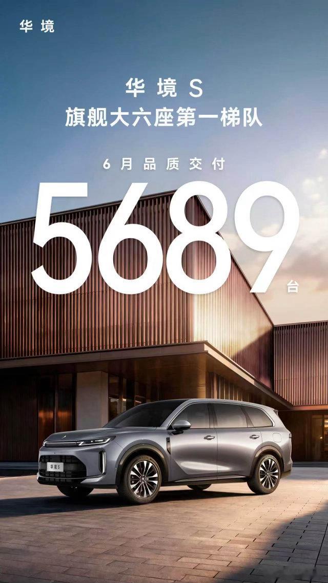 华境S 6月品质交付5689台智能+安全+家庭，用户的一致认可全球顶级供应链+智