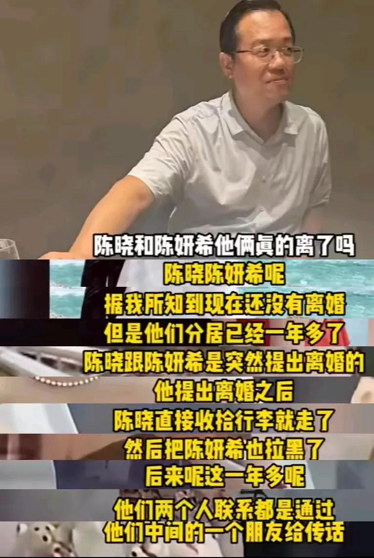 陈晓陈妍希真的离婚了吗？没想到现实比猜测更严重，曾经把孩子看的比命还重要的陈晓，