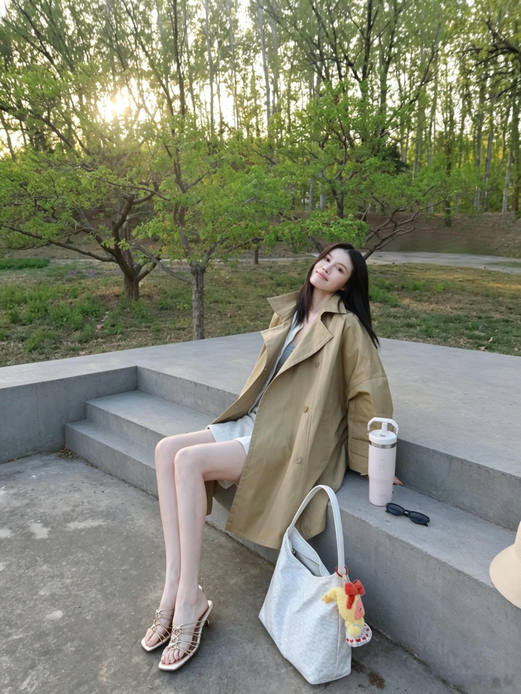 何穗 🧡 春天风衣穿搭 