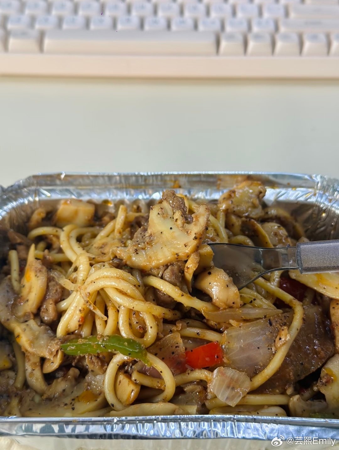 天太热外卖意面，干饭快乐到位 