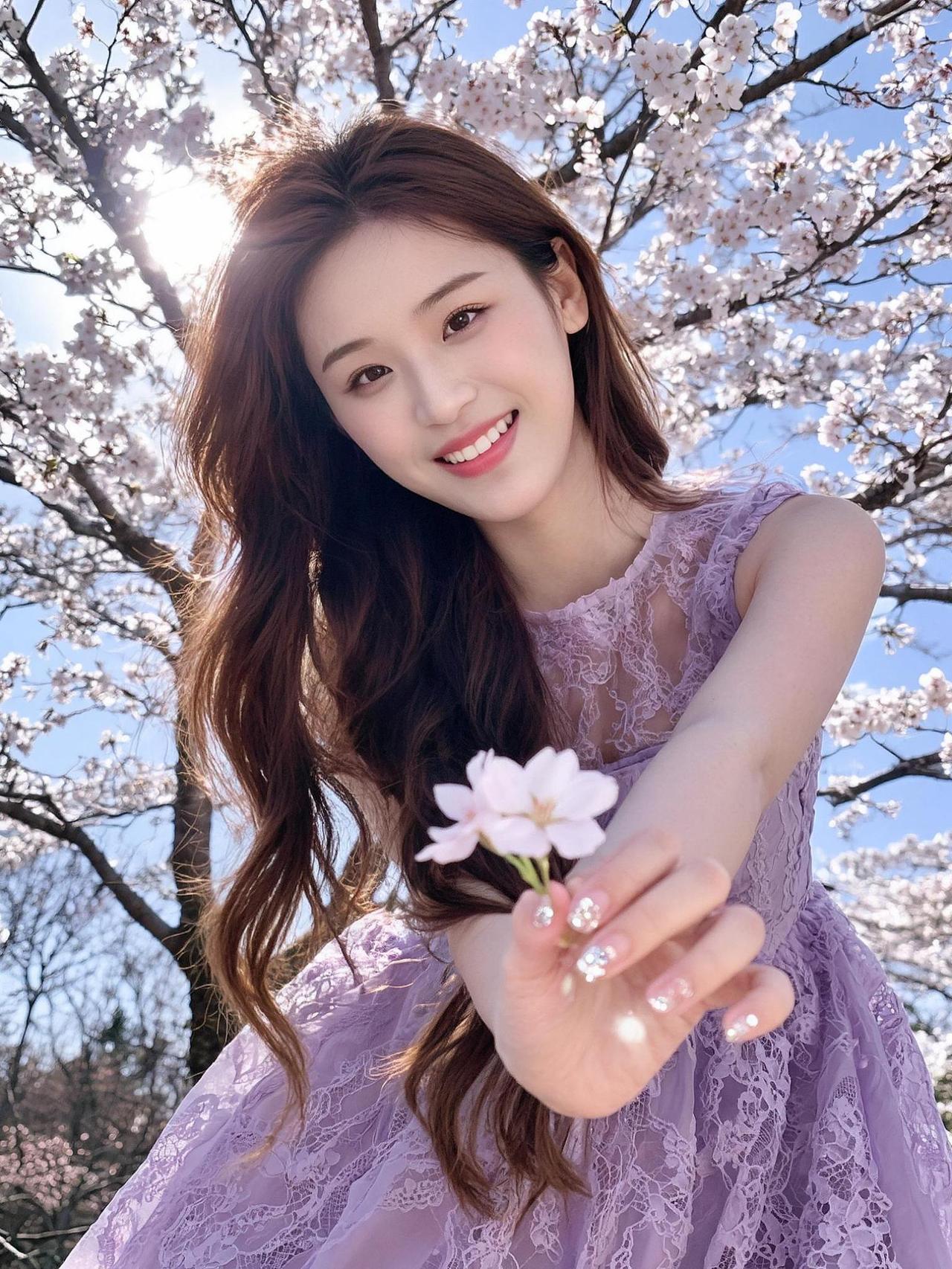 这阳光明媚的日子，我终于拍出了人生照片，手捧鲜花，仿佛自己是花仙子下凡。结果朋友