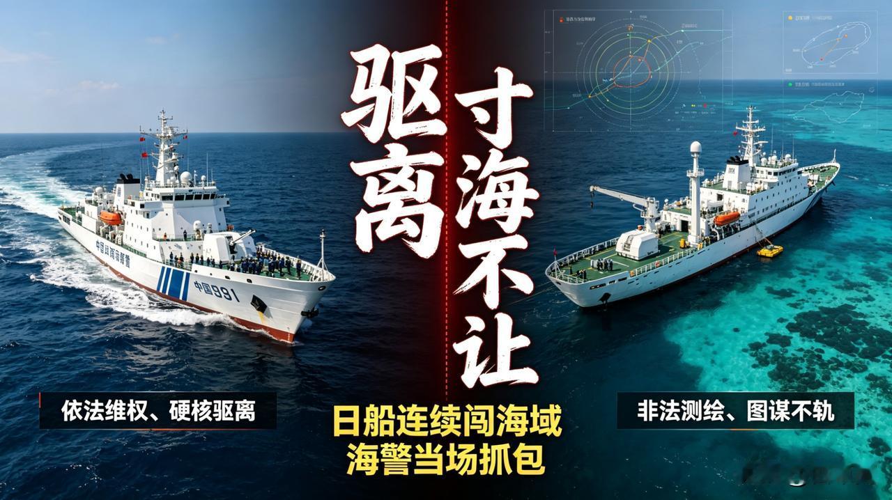 中国海警在东海依法处置日方侵权！
测量船连续两天被驱离相关海域。
 
日方此次反