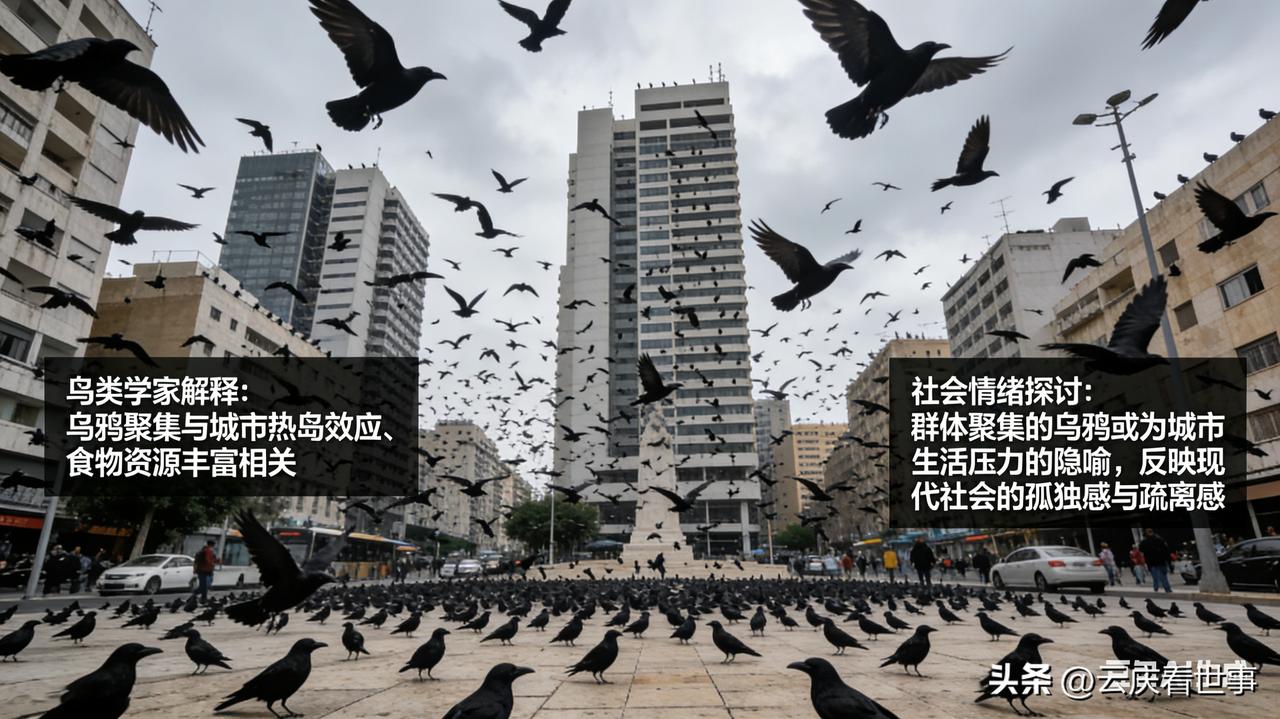 震撼！特拉维夫突现"乌鸦天幕"，真相背后藏着现实焦虑

近日，以色列特拉维夫上空