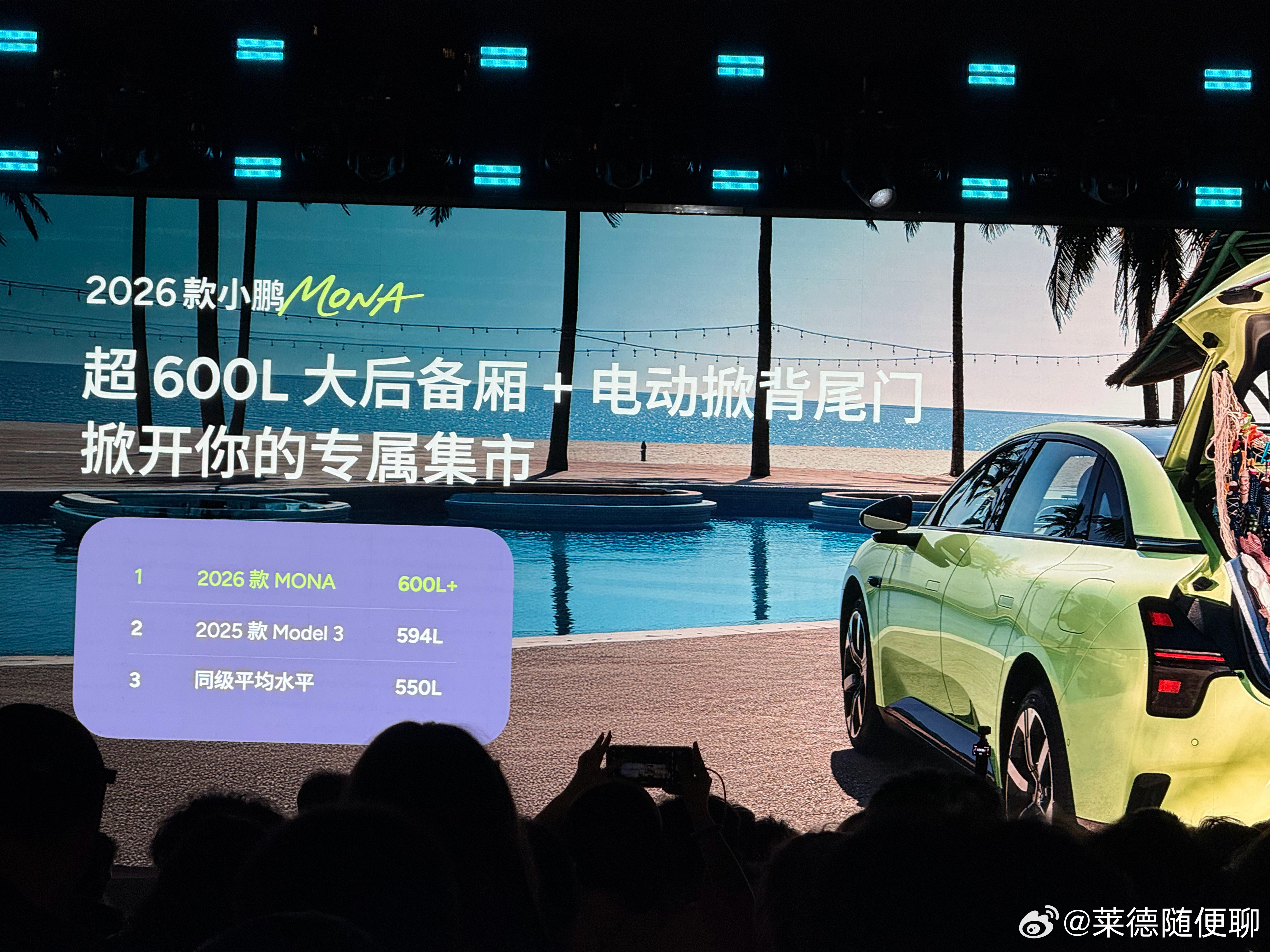 都没注意到mona m03的后备箱居然这么大。2026款小鹏mona今日上市