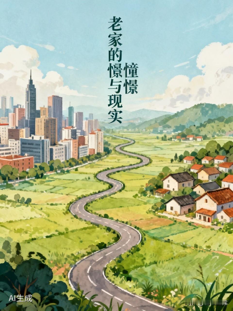 好想回老家生活啊。城市里的钢筋森林压得人喘不过气，每月工资大半都交了房租，同事间