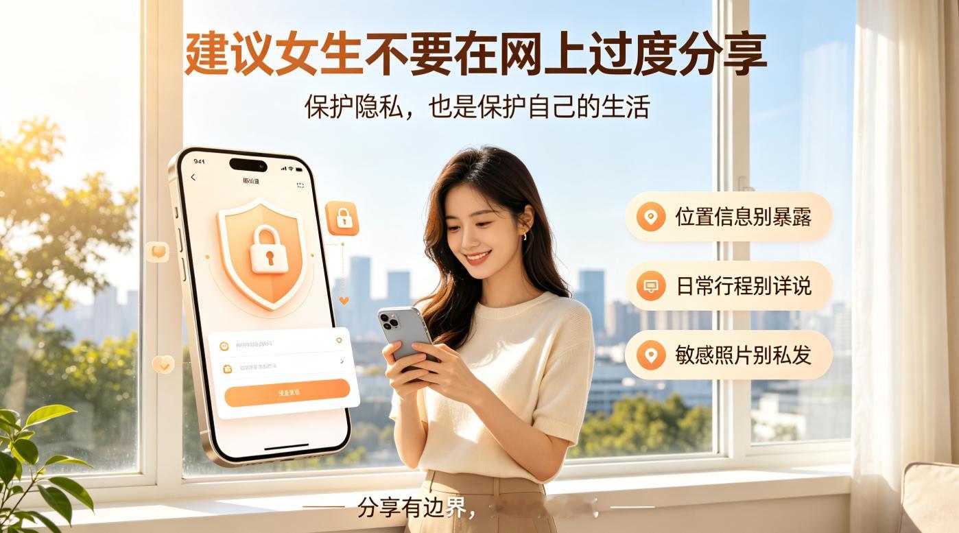 建议女生不要在网上过度分享 不是制造焦虑，是最近看到的案例实在太密集了。今年5月