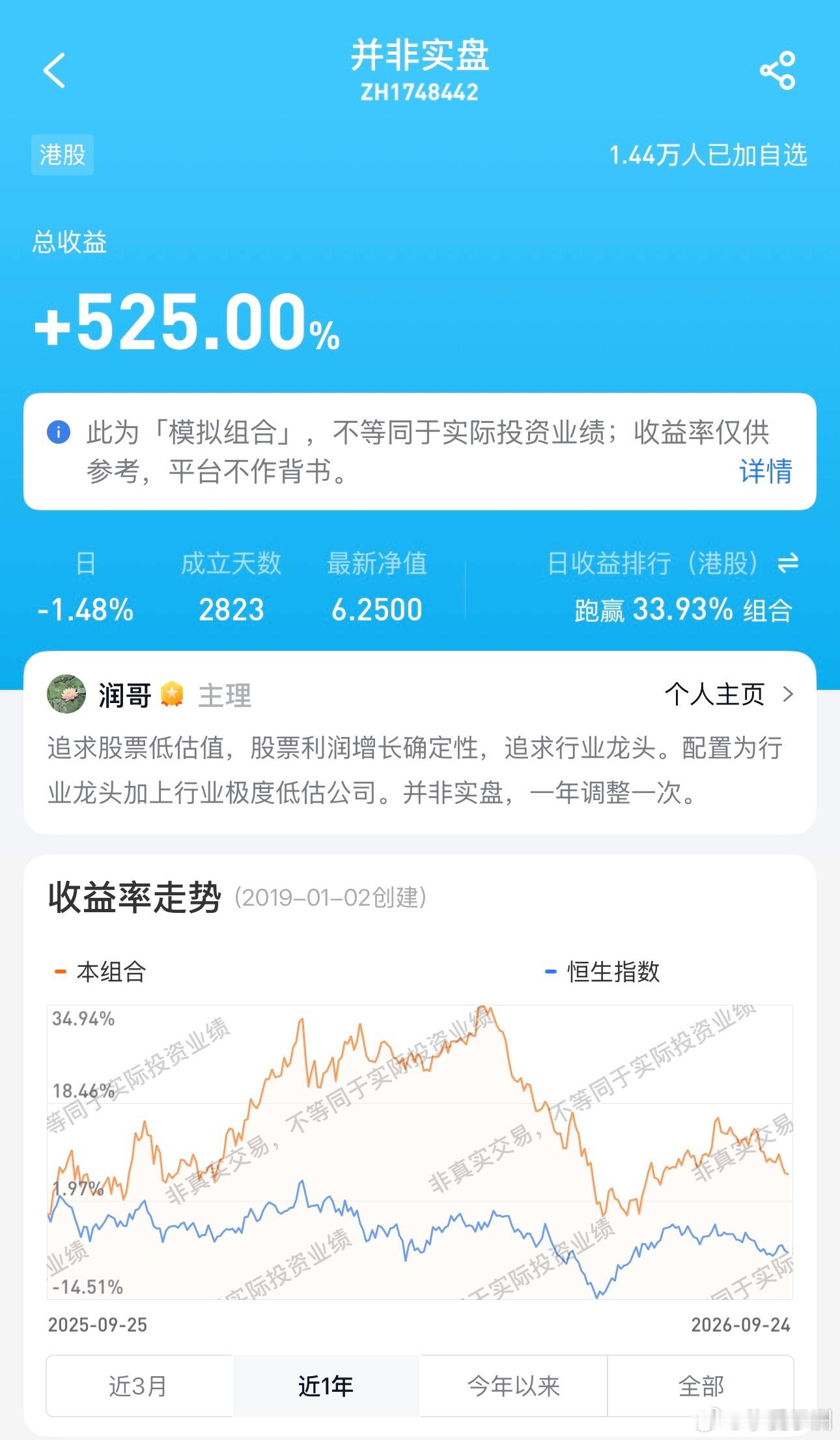 一大早起来。雪球所有的组合都出现了风险提示:此为模拟组合，不等同于实际投资业绩。