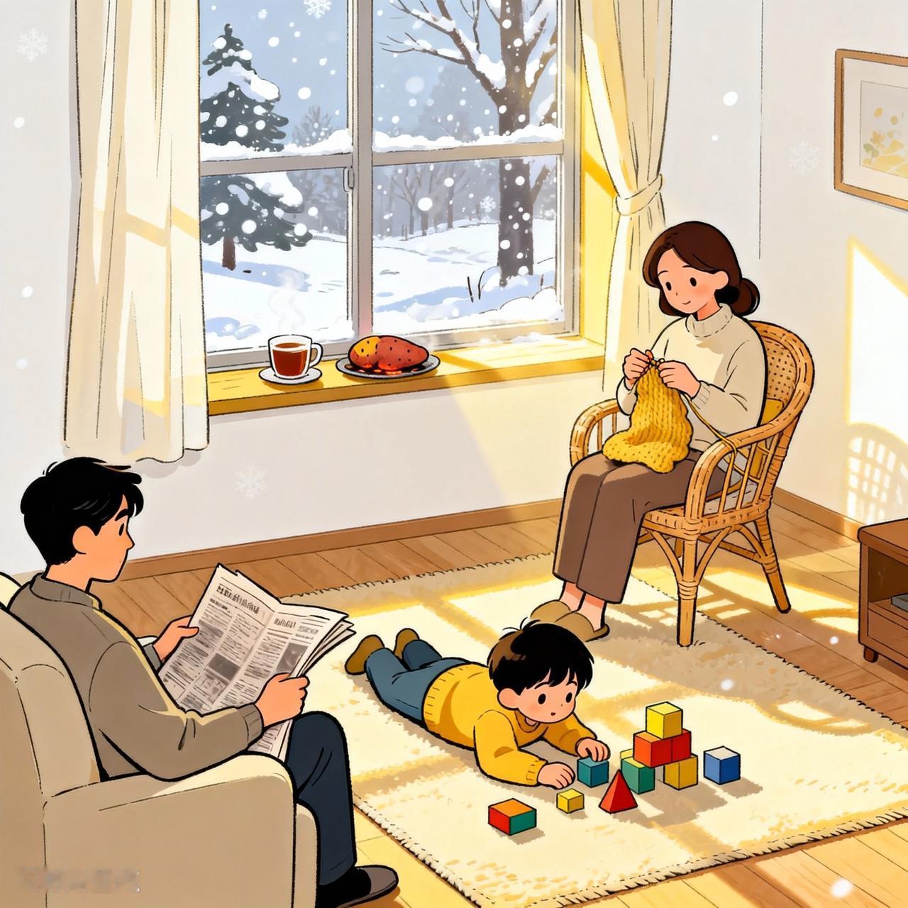 冬天一到，就愈发觉得家是最好的庇护所。外面寒风凛冽，家里却有温暖灯光和亲人陪伴，