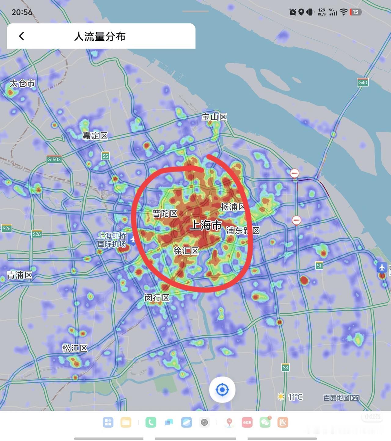 上海的14号热力图，这一块肯定是老城区吧？