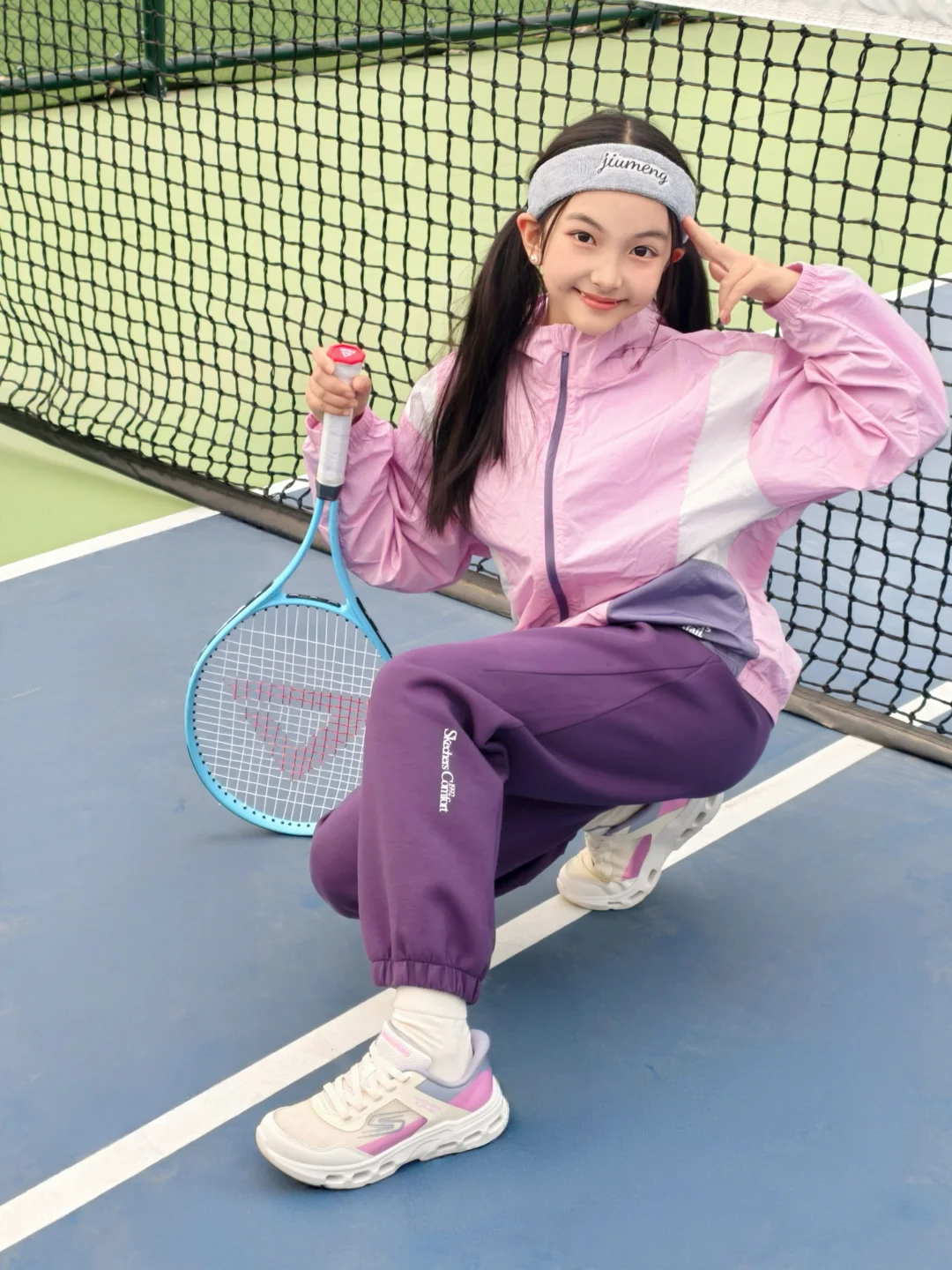 网球少女上线 粉紫系运动装也太甜了