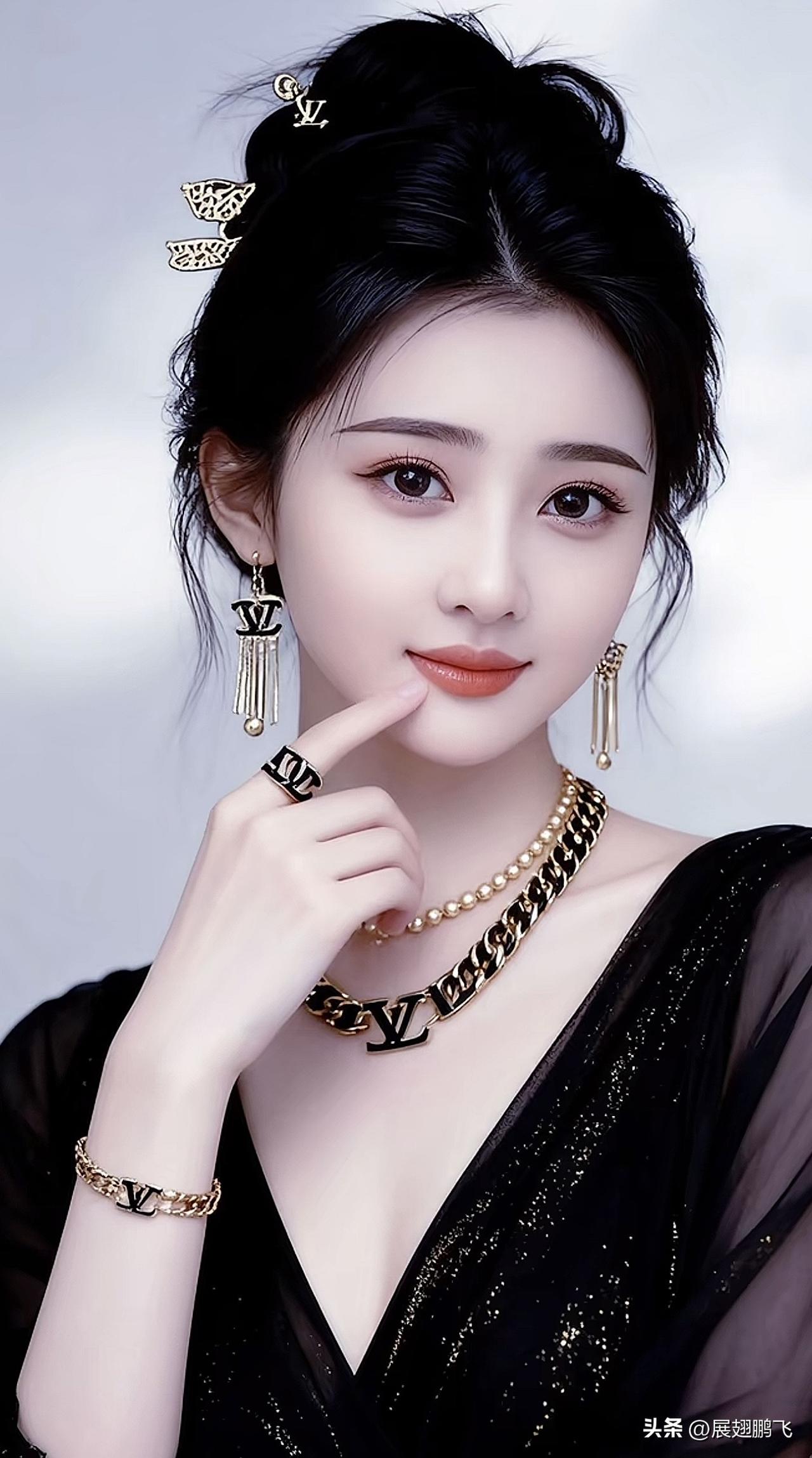 优雅黑丝绒，珠宝闪耀，气质女神风范！黑丝绒贵气穿搭 黑丝绒氛围美学 黑丝绒大片 