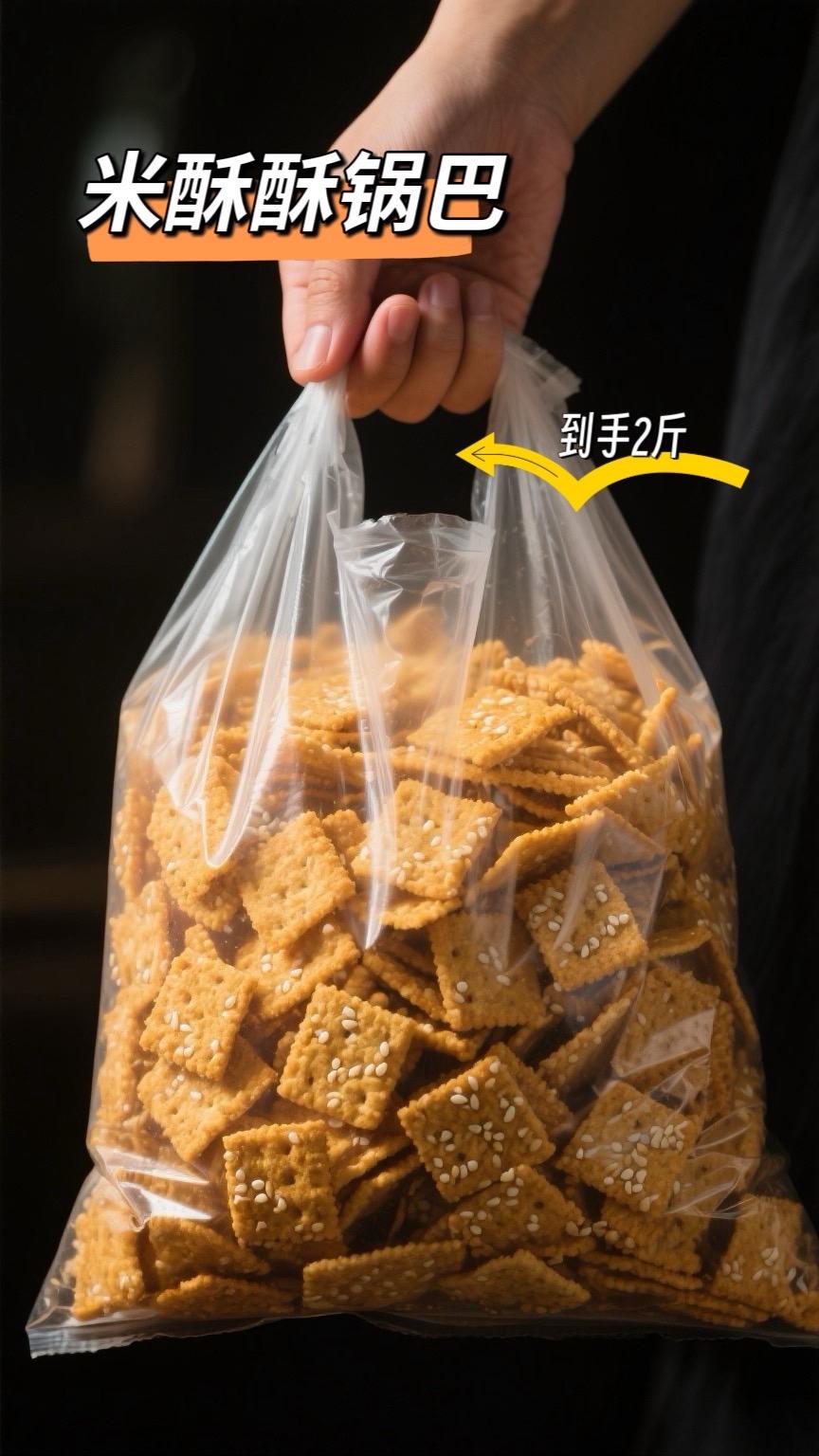 香酥大米锅巴来啦，这价到手2斤巨划算！！这个锅巴我真是回购了一次又一次...