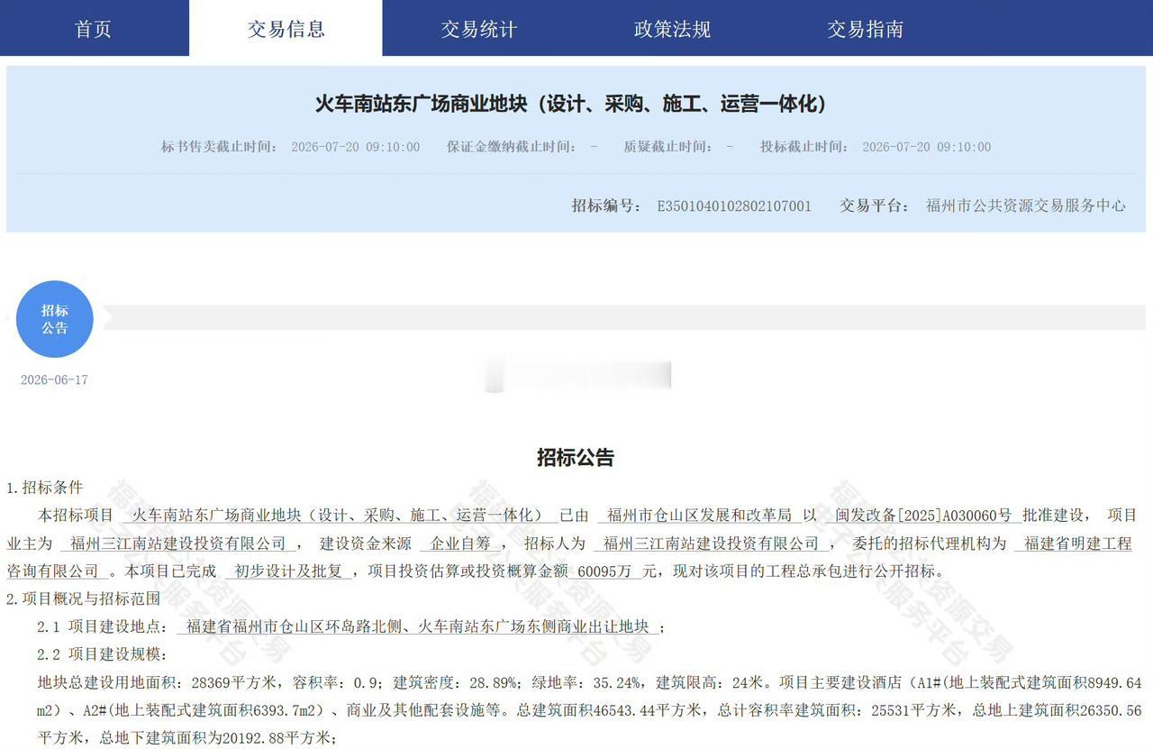 投资约6亿！仓山将建一座逾4.6万方综合体！地下直通南湖公园

福州火车南站东广