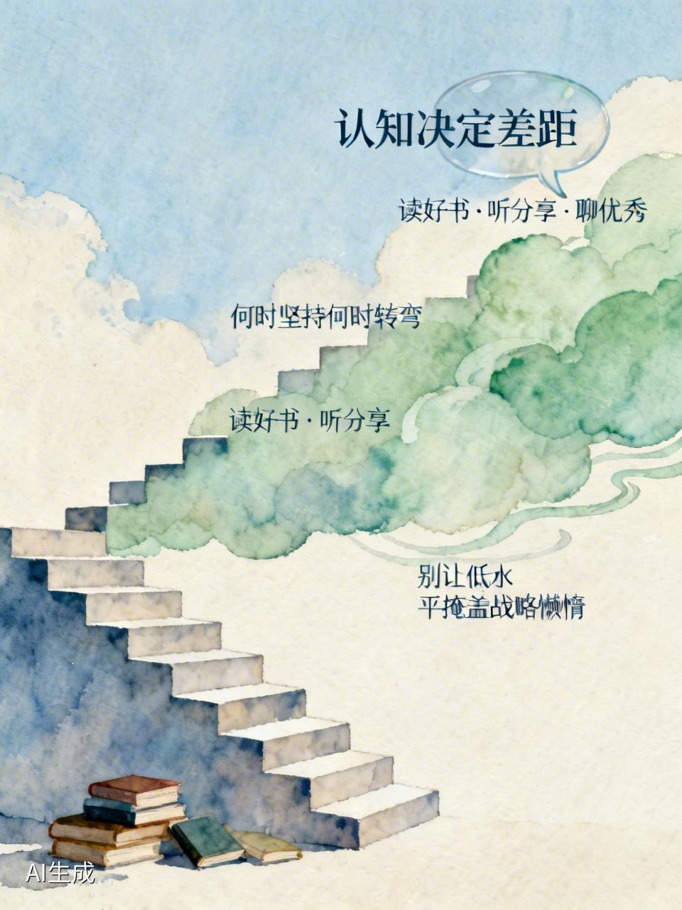 真正拉开人与人差距的，不是拼命，而是“认知”。

认知高的人，知道什么时候该坚持