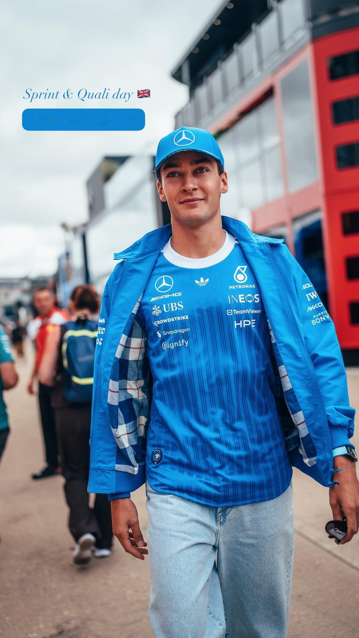 georgerussell63发布一则快拍冲刺赛和排位赛日🇬🇧乔治拉塞尔🇬