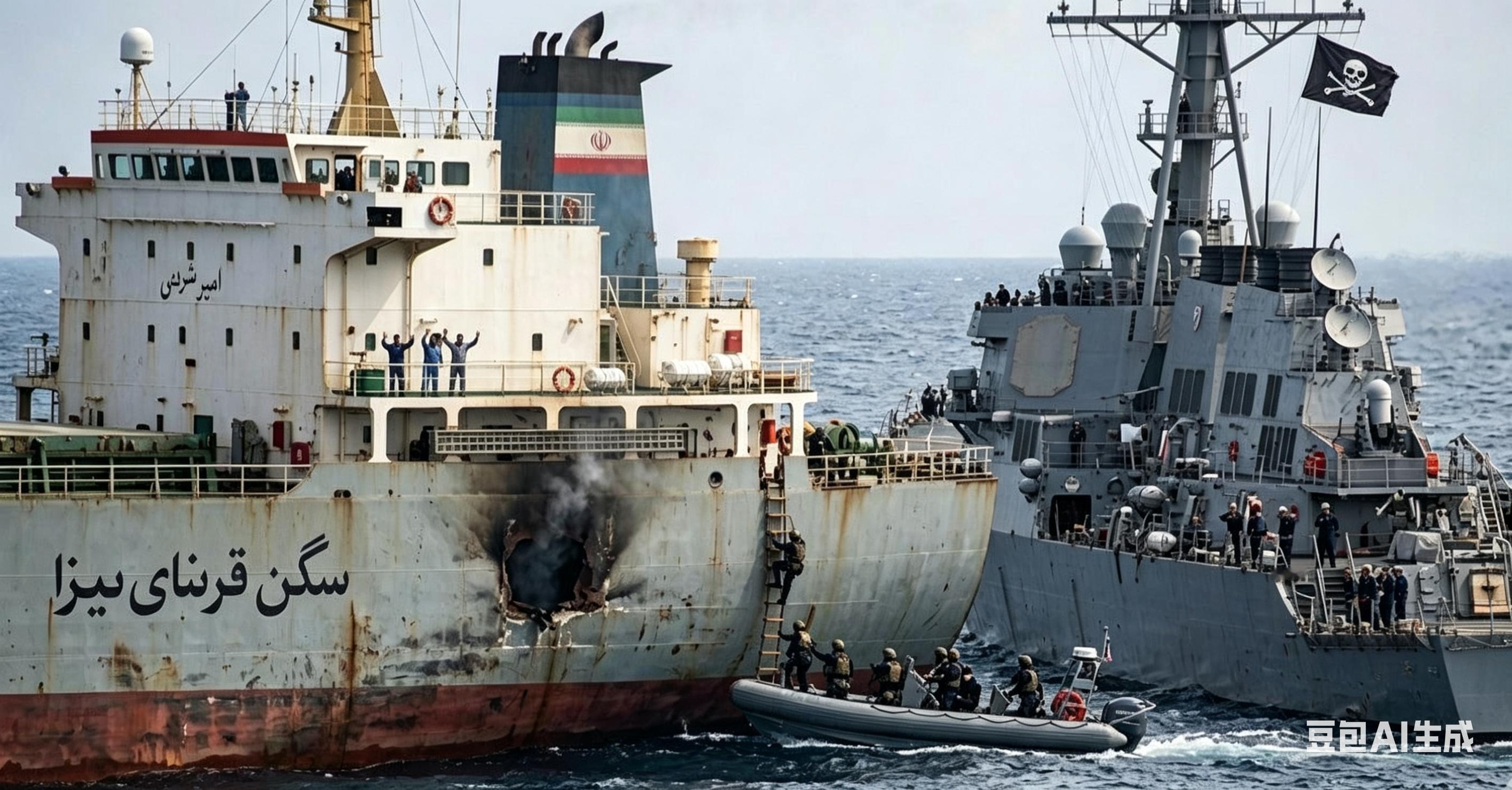 新世纪海盗。热点观点美军公布拦截伊朗货船画面