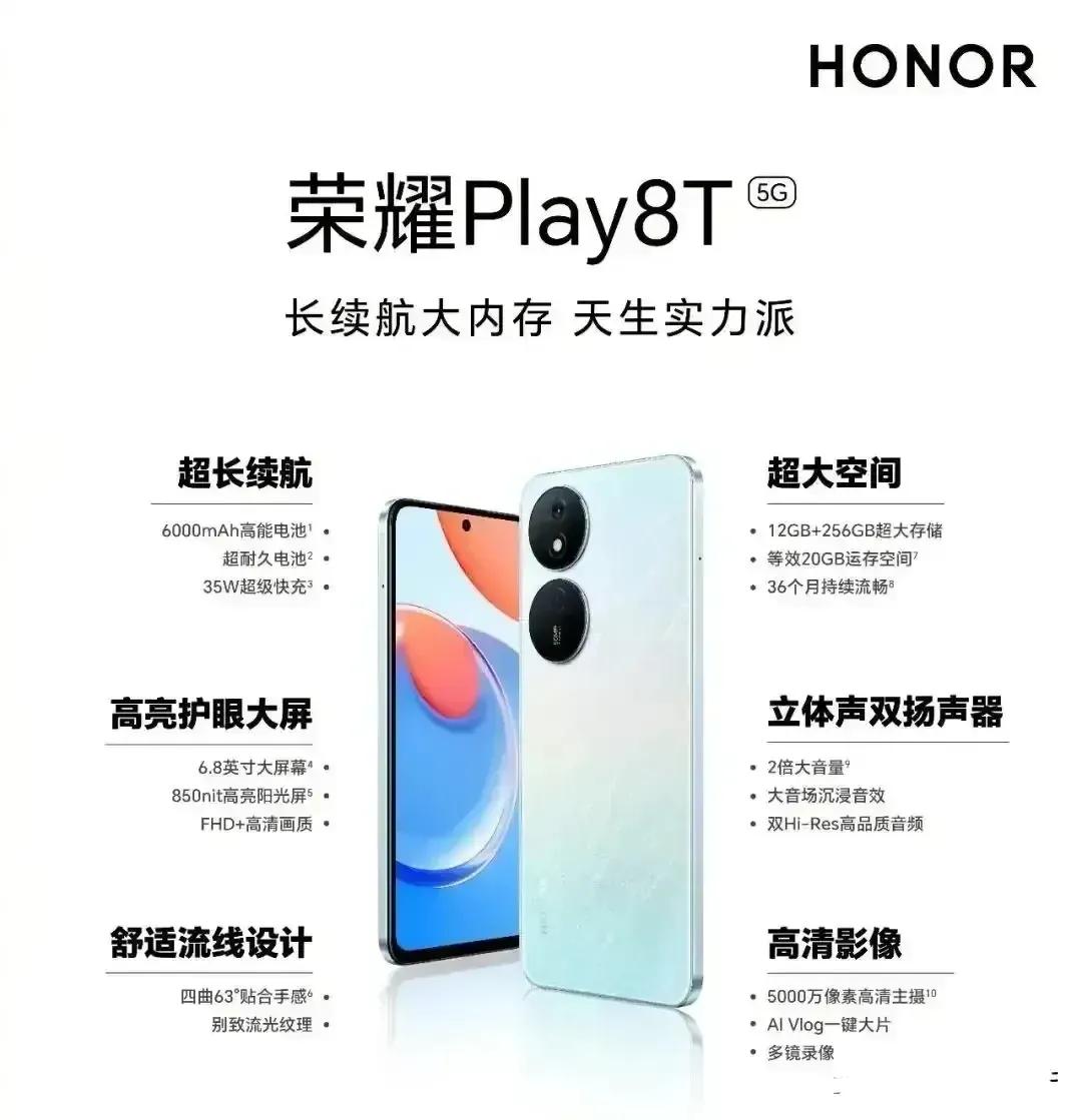 荣耀真的一声不吭的就把荣耀Play8T给上线了。这样的一款手机，我觉得也挺不错的