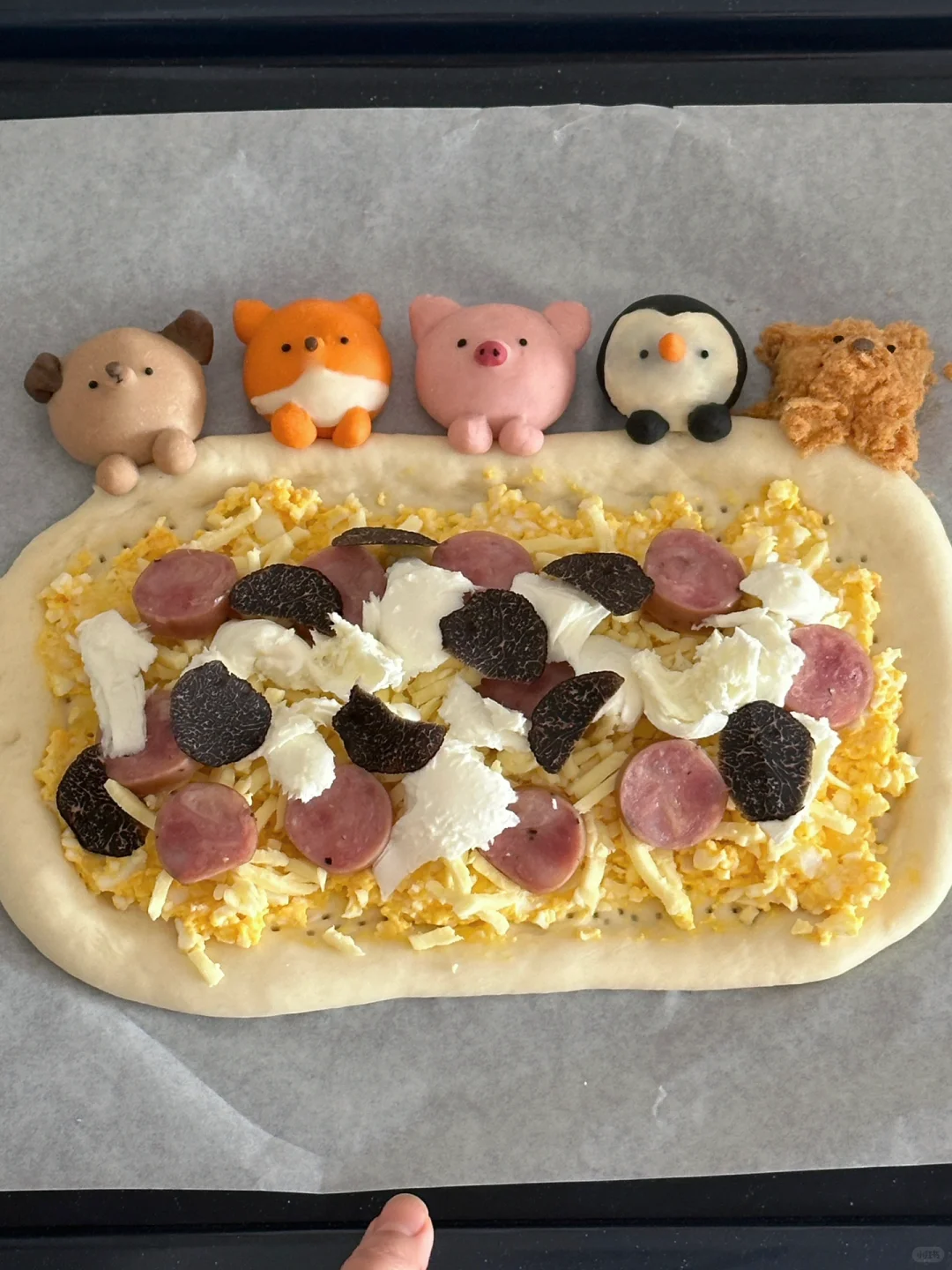 Jellycat小动物盖被子披萨🍕