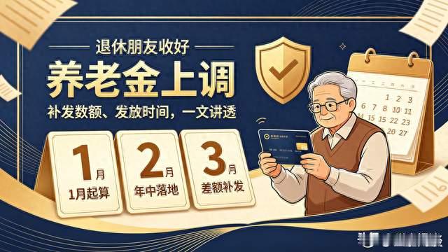 养老金上调的补发数额、发放时间，一文讲透，退休朋友收好