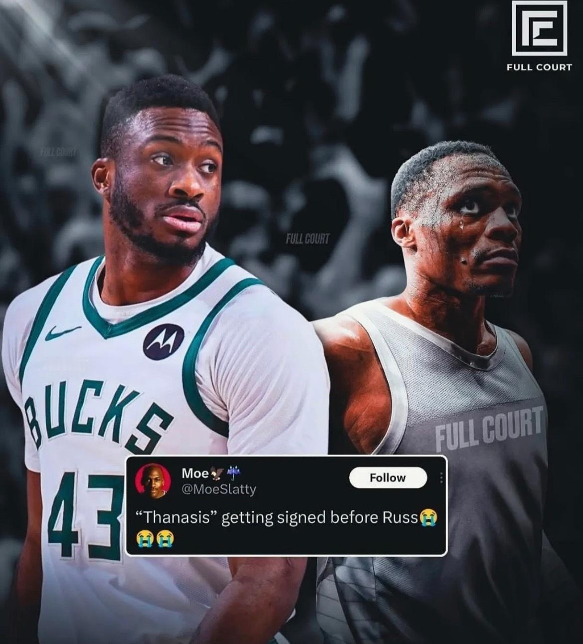 美媒 Basketball Rush 表示： 连字母哥的哥这个水平的球员都已经拿
