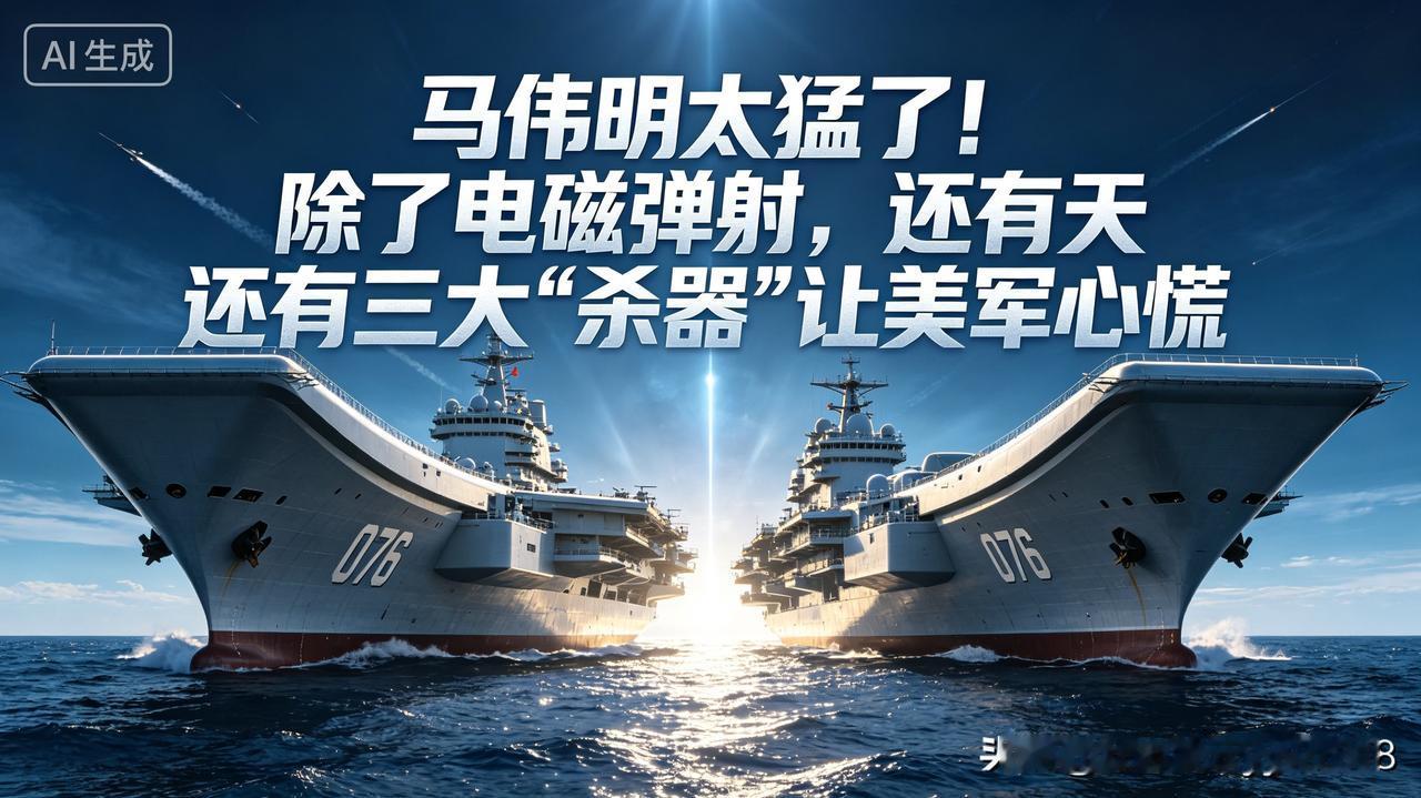 全网都在夸076四川舰上的电磁弹射，却少有人知道，真正的核心大佬马伟明，手里还有