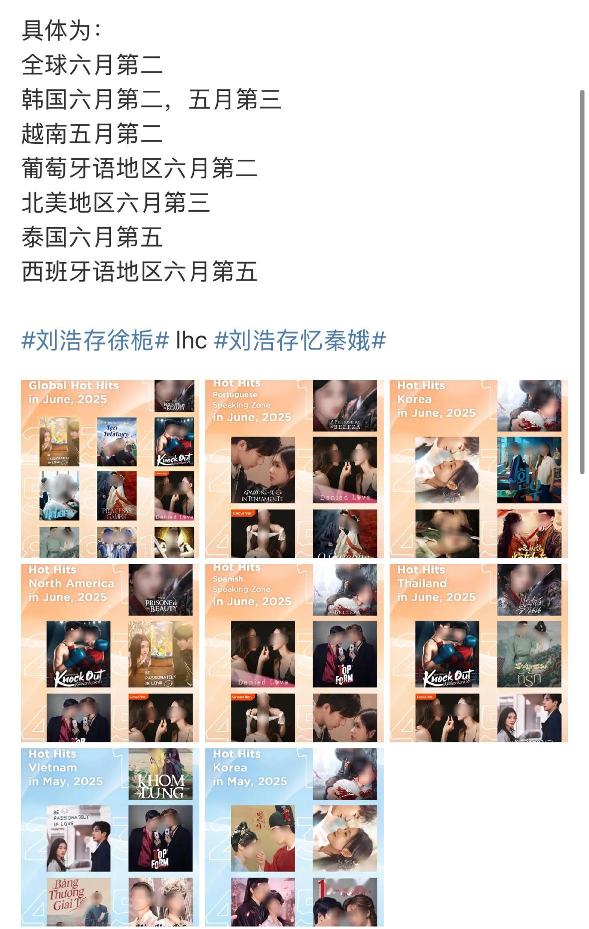 刘浩存、王安宇电视剧《陷入我们的热恋》海外官wetv多国热榜排名前茅，没想到这部