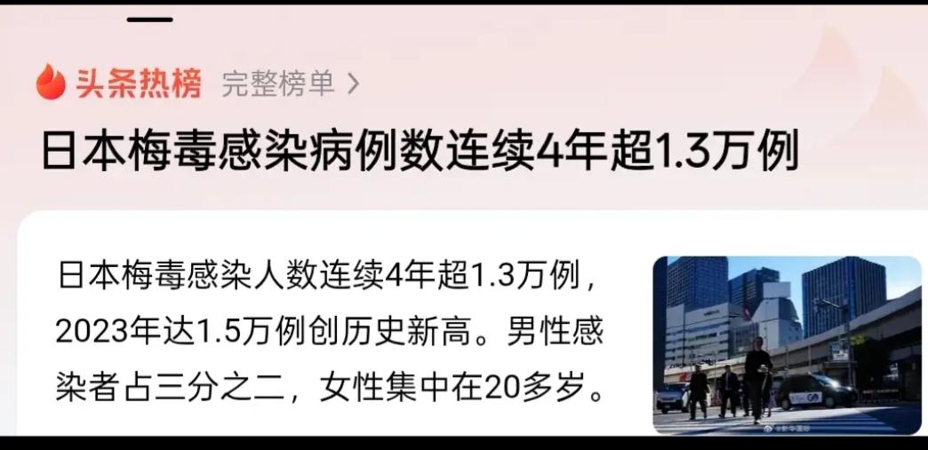 对于日本这种发展色情产业的，国家支持模式下。感染这种性病不足为奇。往往性病有可能
