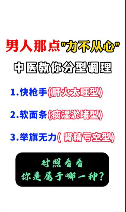 男性状态不佳，中医教你分型调理