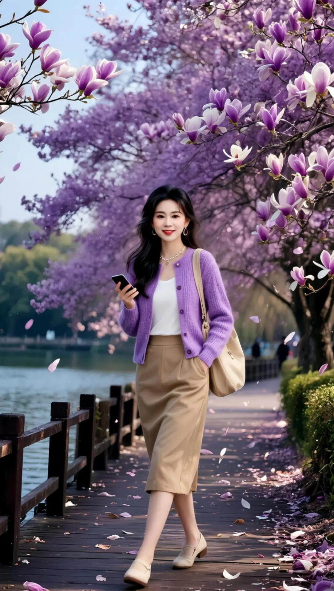 AI春日漫步照 ai创作