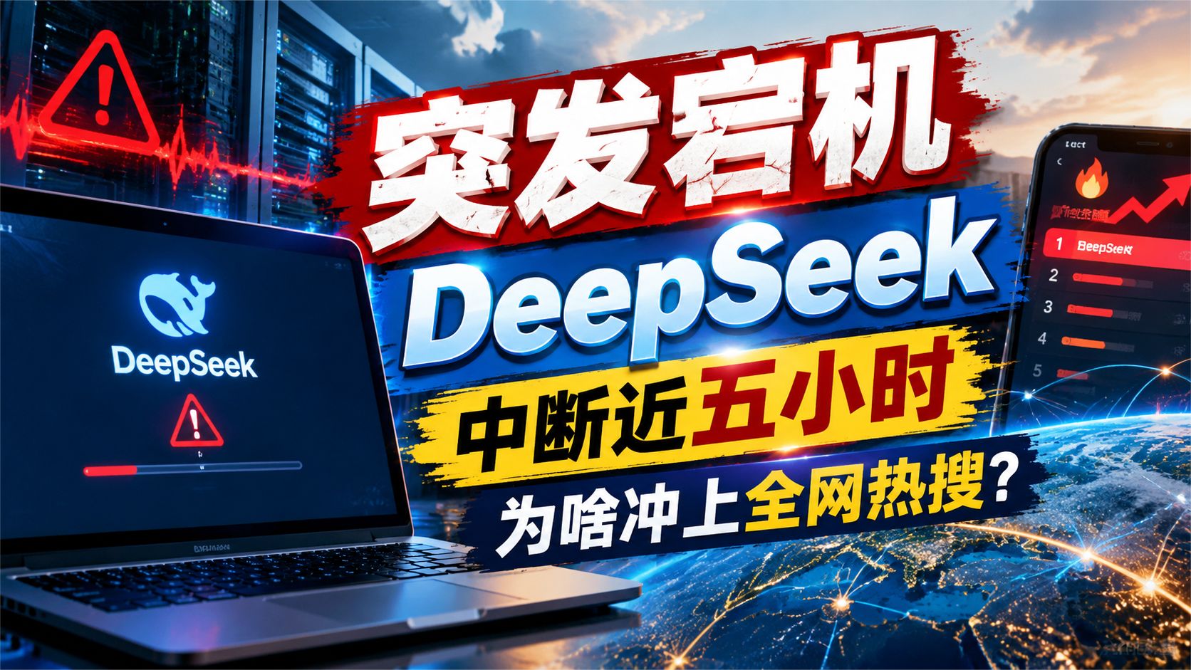 突发宕机，DeepSeek中断近五小时，为啥冲上全网热搜