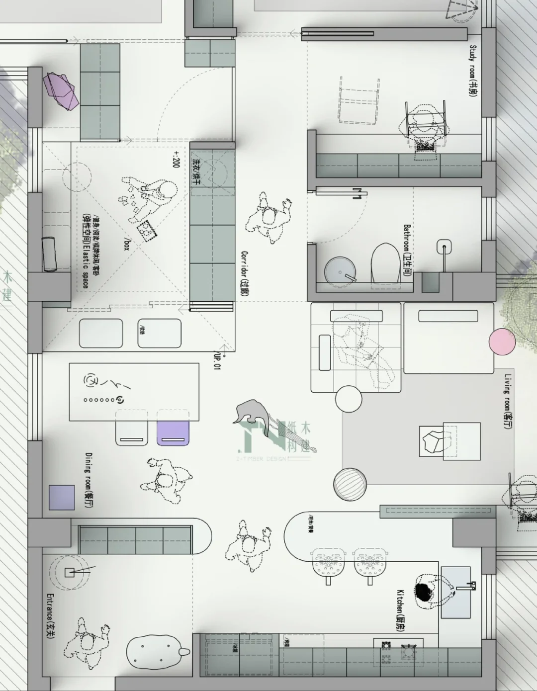 5月户型改造-三居室也可以🈶️四居室功能