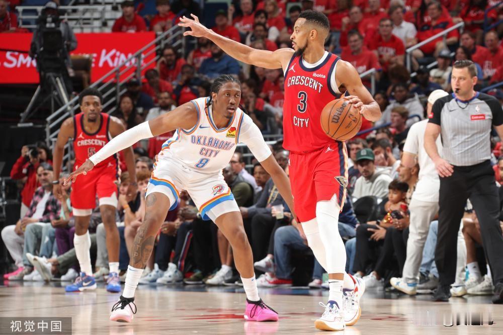 雷霆大胜鹈鹕3-0获赛点 亚历山大24分杰威21+9
北京时间4月28日，NBA