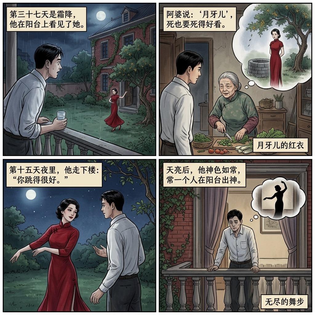中式美学恐怖国风聊斋旧梦浮生【原创】红衣沈砚舟搬进这栋老洋房的第三十七天，第一次
