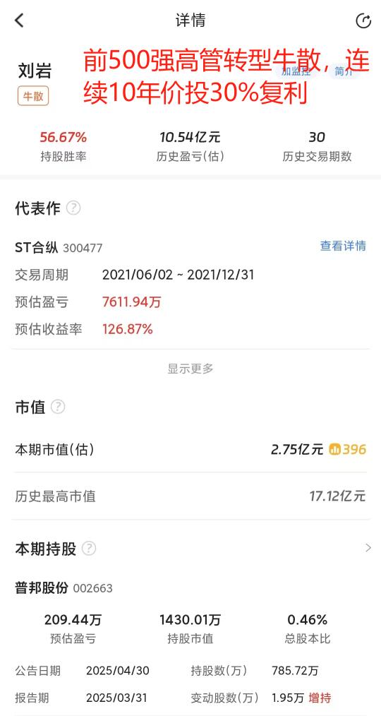 前世界500强高管转型牛散，连续10年30%复利