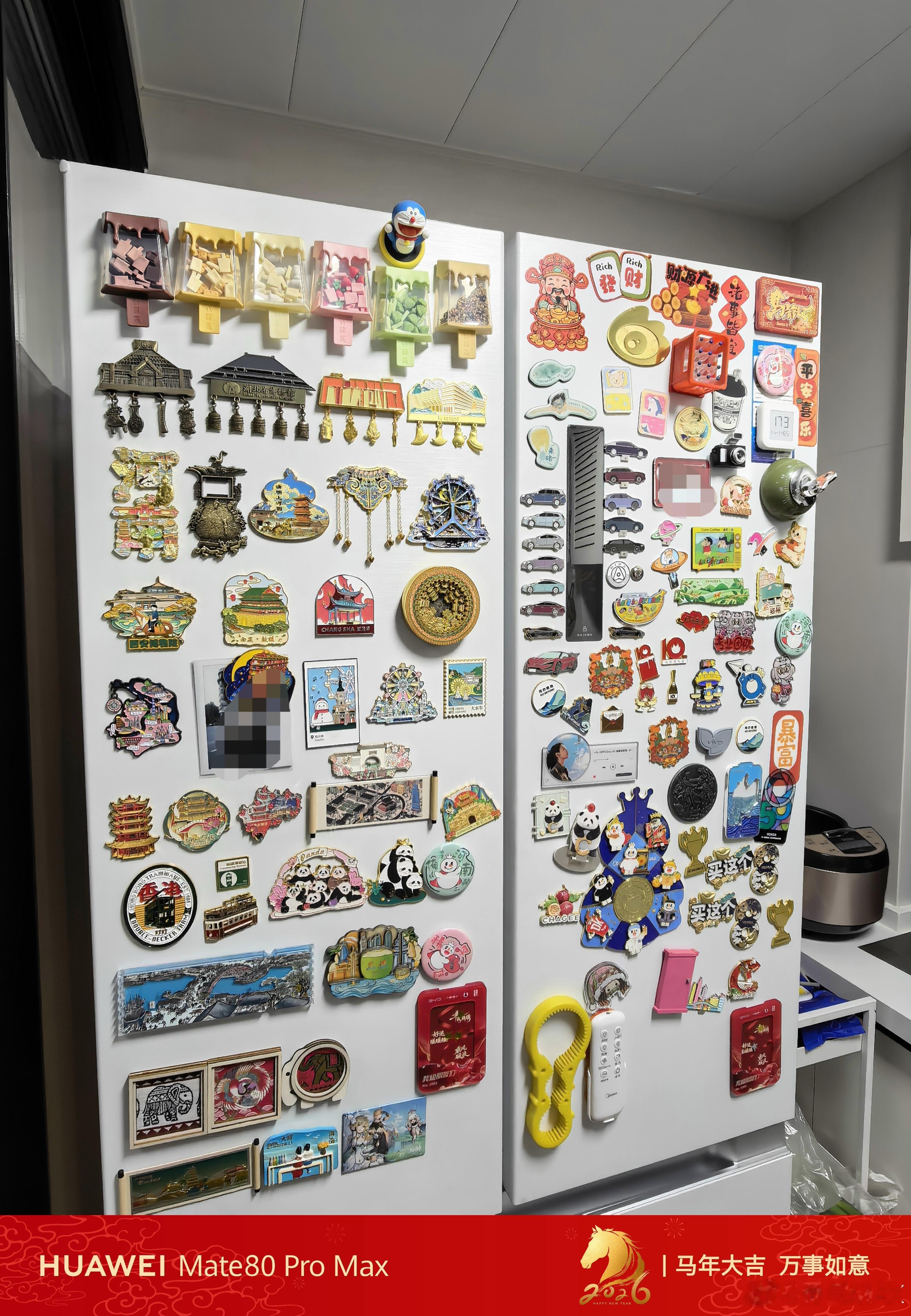 冰箱快贴不下了