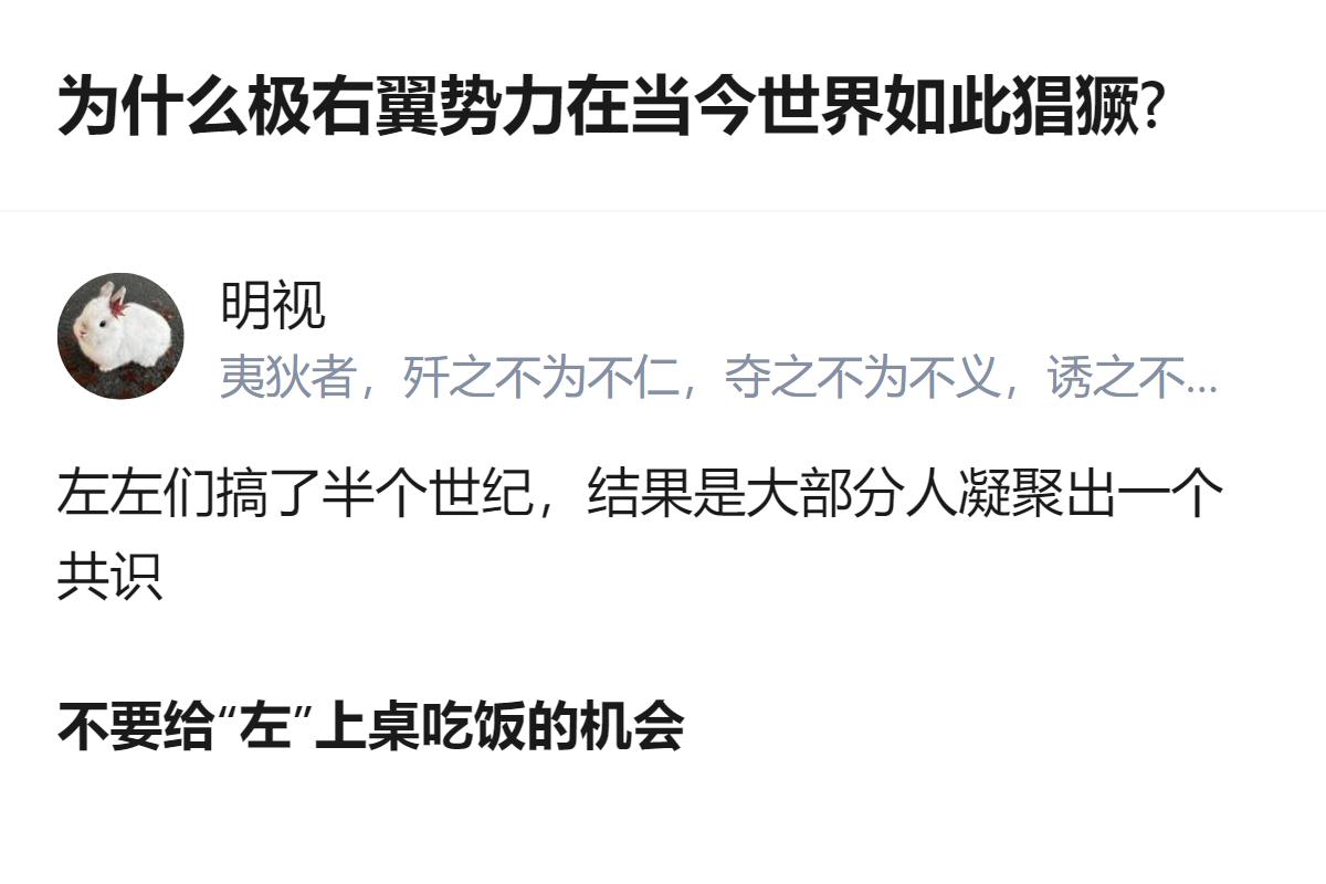 很难用一句话下结论，但有一点挺明显：现在这些在资本主义民主框架里冒头的右翼势力，