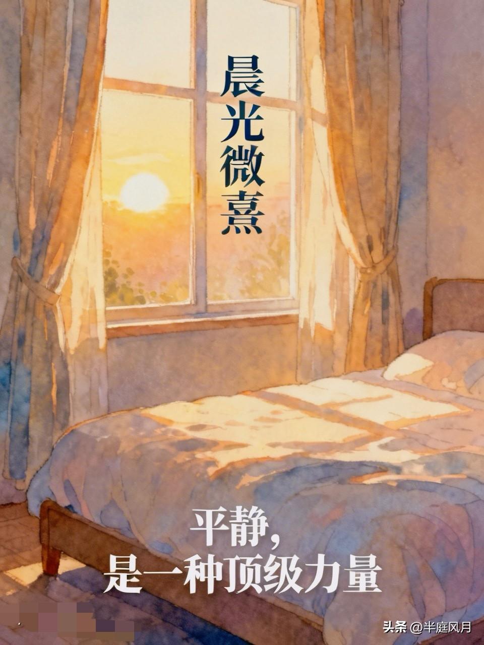 晨光微熹｜平静，是一种顶级力量

窗外鸟鸣，比闹钟先来。
无风骤雨急雷，一缕轻风