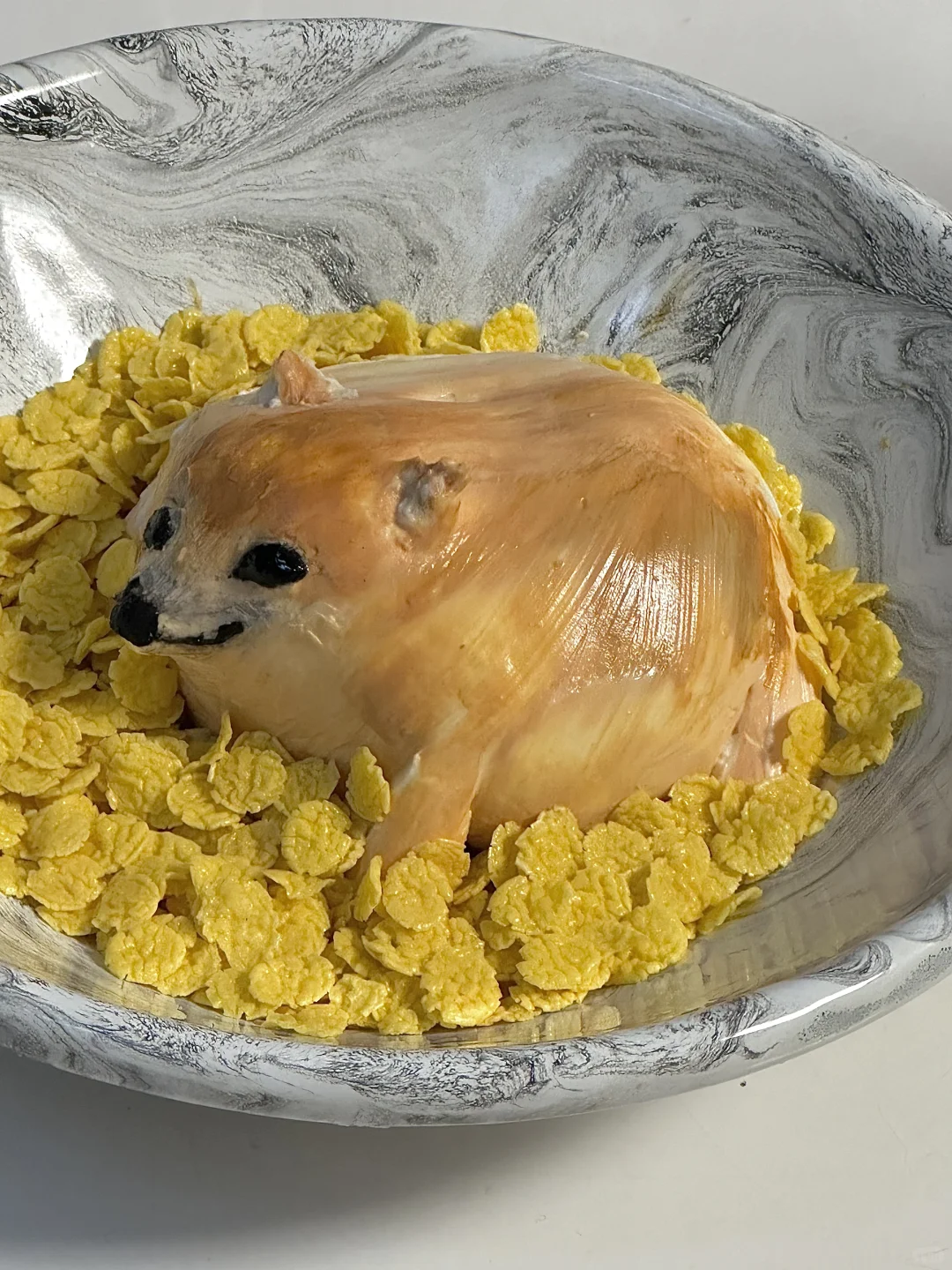 柴犬蛙玉米片酸奶碗