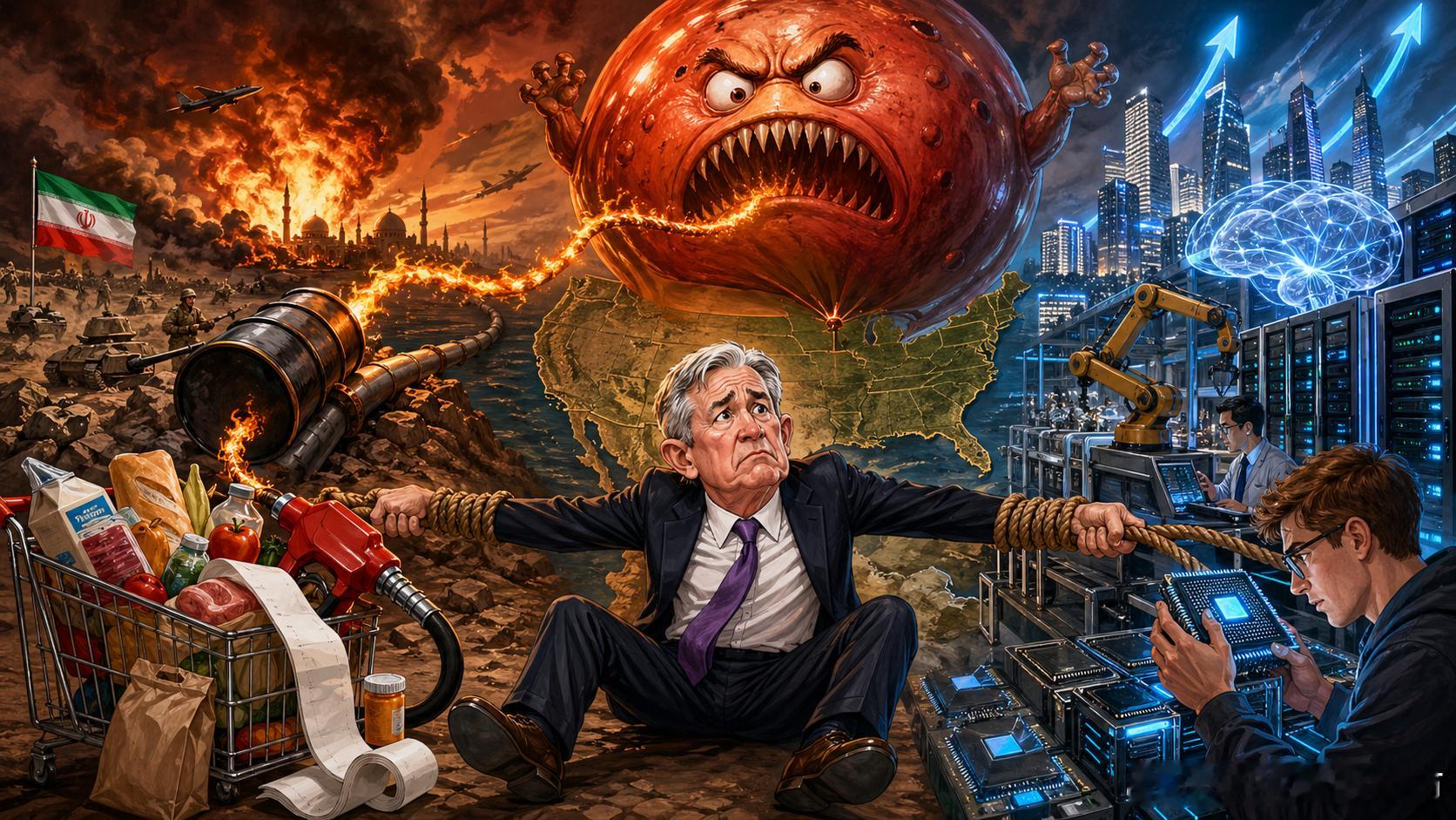 伊朗战火把美国通胀重新点燃：美联储最怕的局面来了美国通胀又开始抬头，而且这一次背