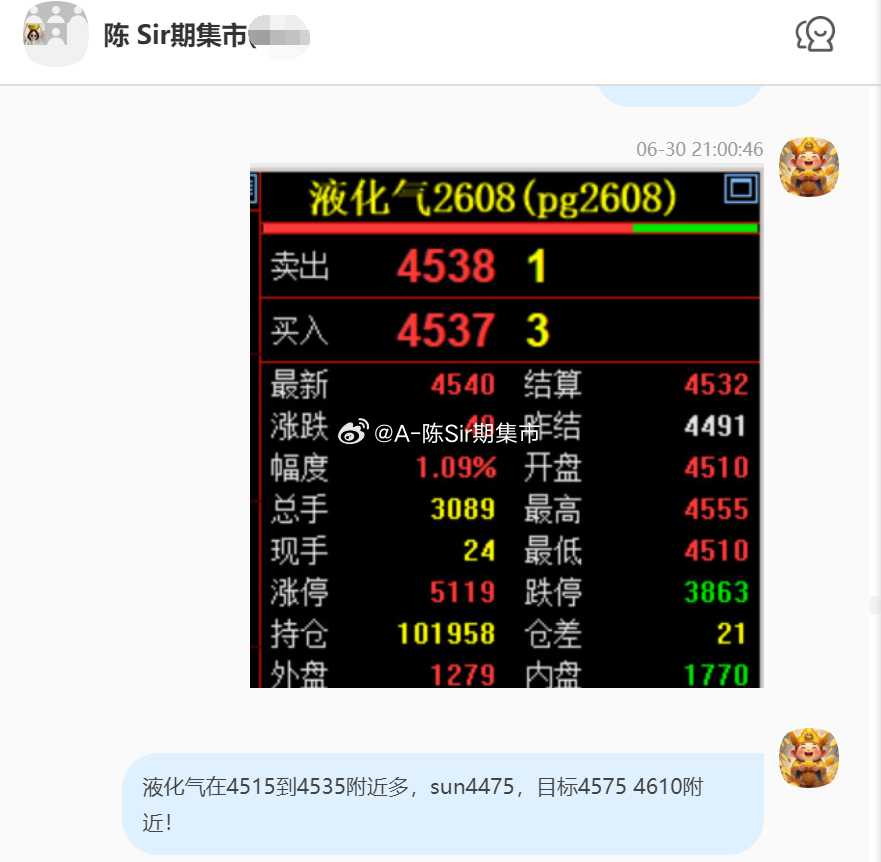2026/7/1第二单【2608液化气】液化气完成110点！220点的lirun