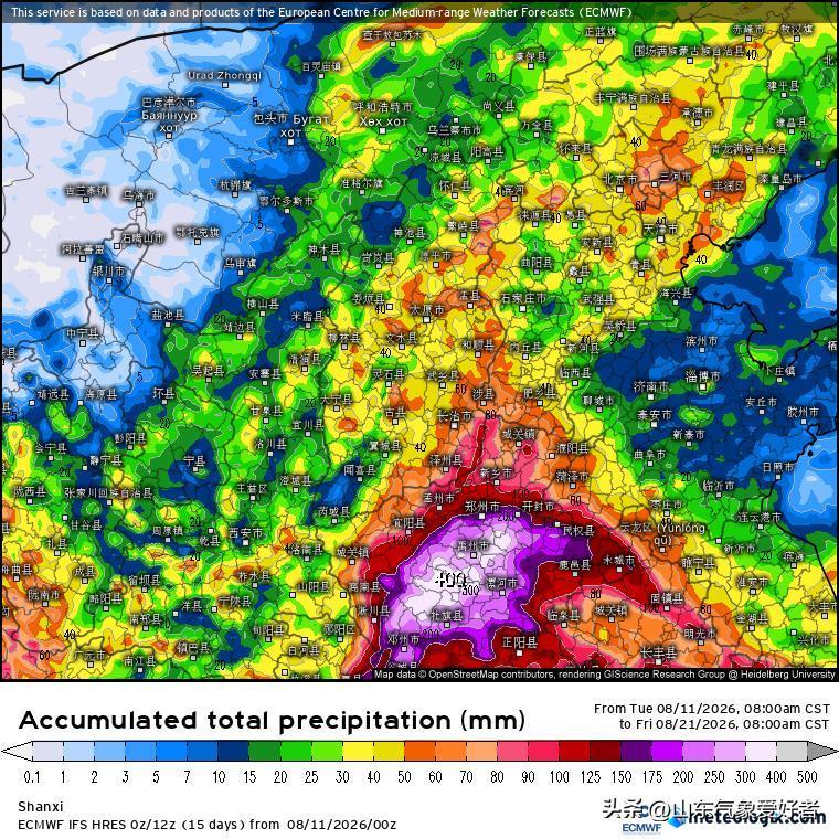 【最新:特大暴雨转移至河南，EC预测山东降雨大幅度调弱！】

由于低涡与冷空气交