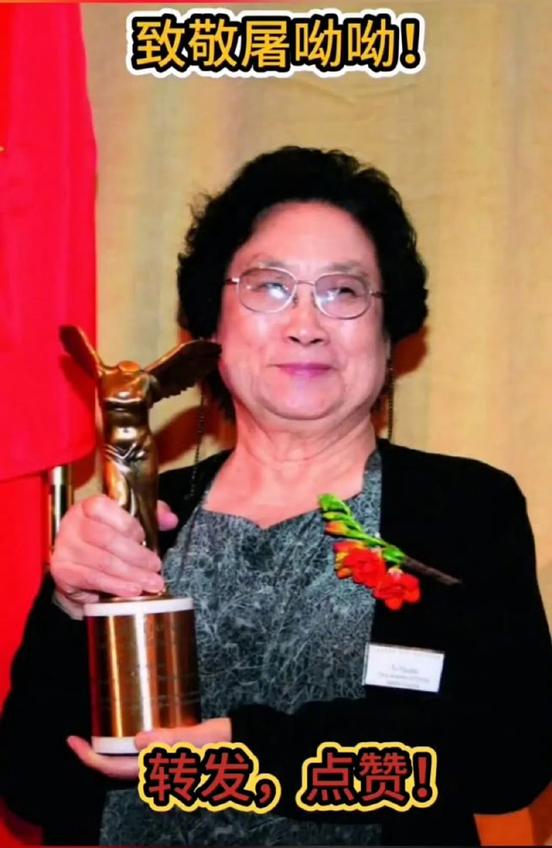 你愿意为以身试药的屠呦呦点赞吗？祖国的巾帼儿女！国之栋梁，用生命为国家做贡献的人